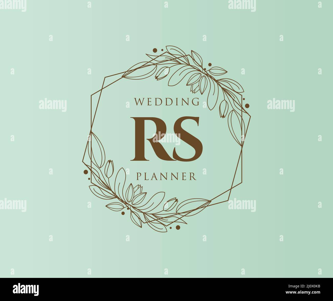 RS initiales lettre mariage monogramme collection logos, dessin à la main moderne minimaliste et modèles floraux pour cartes d'invitation, Save the Date, élégant Illustration de Vecteur