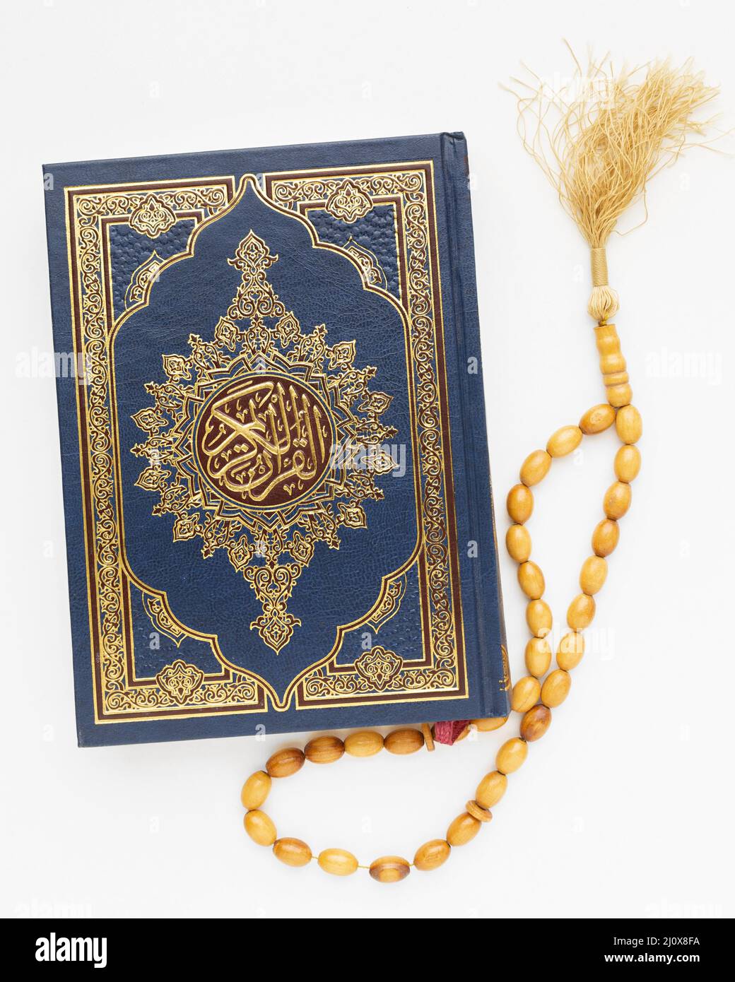 Vue de dessus nouvel an islamique avec coran book2. Concept de photo de haute qualité Banque D'Images
