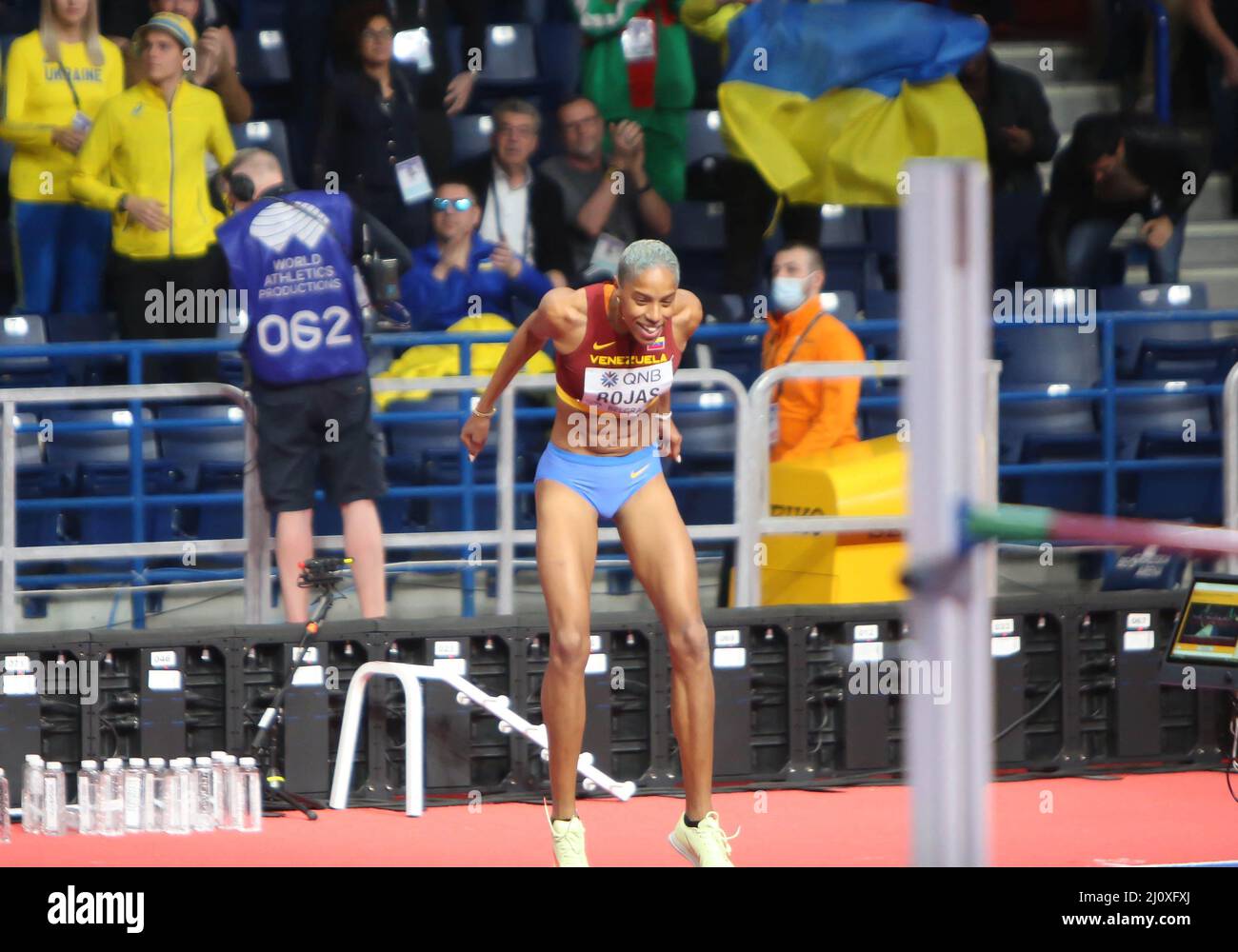 Yulimar ROJAS de Vénézuela finale Triple Jump femmes pendant les Championnats du monde d'athlétisme en salle 2022 le 19 mars 2022 à Stark Arena à Belgrade, Serbie. Photo de Laurent Lairys/ABACAPRESS.COM Banque D'Images