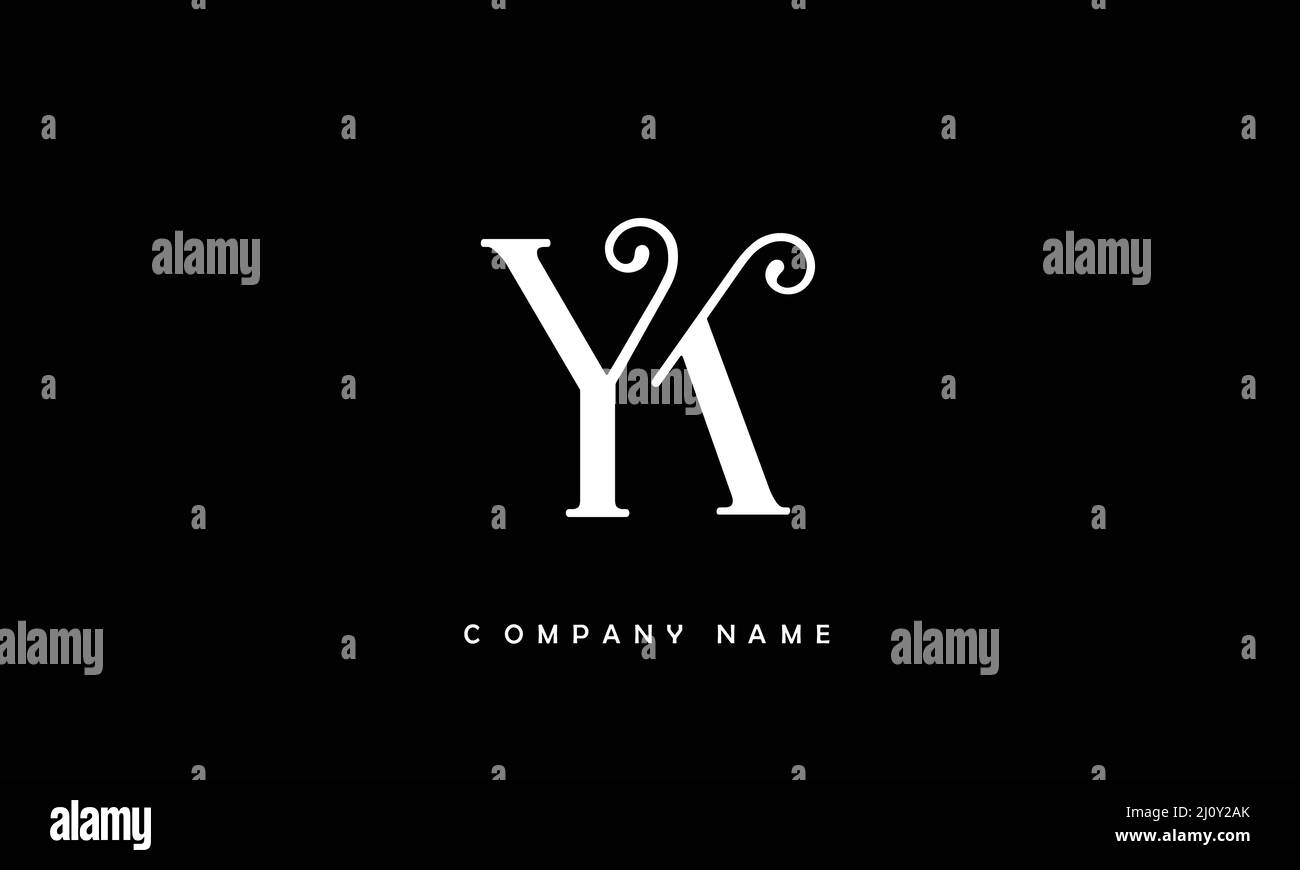 Lettres de lettres YK ou ky logo monogramme Illustration de Vecteur