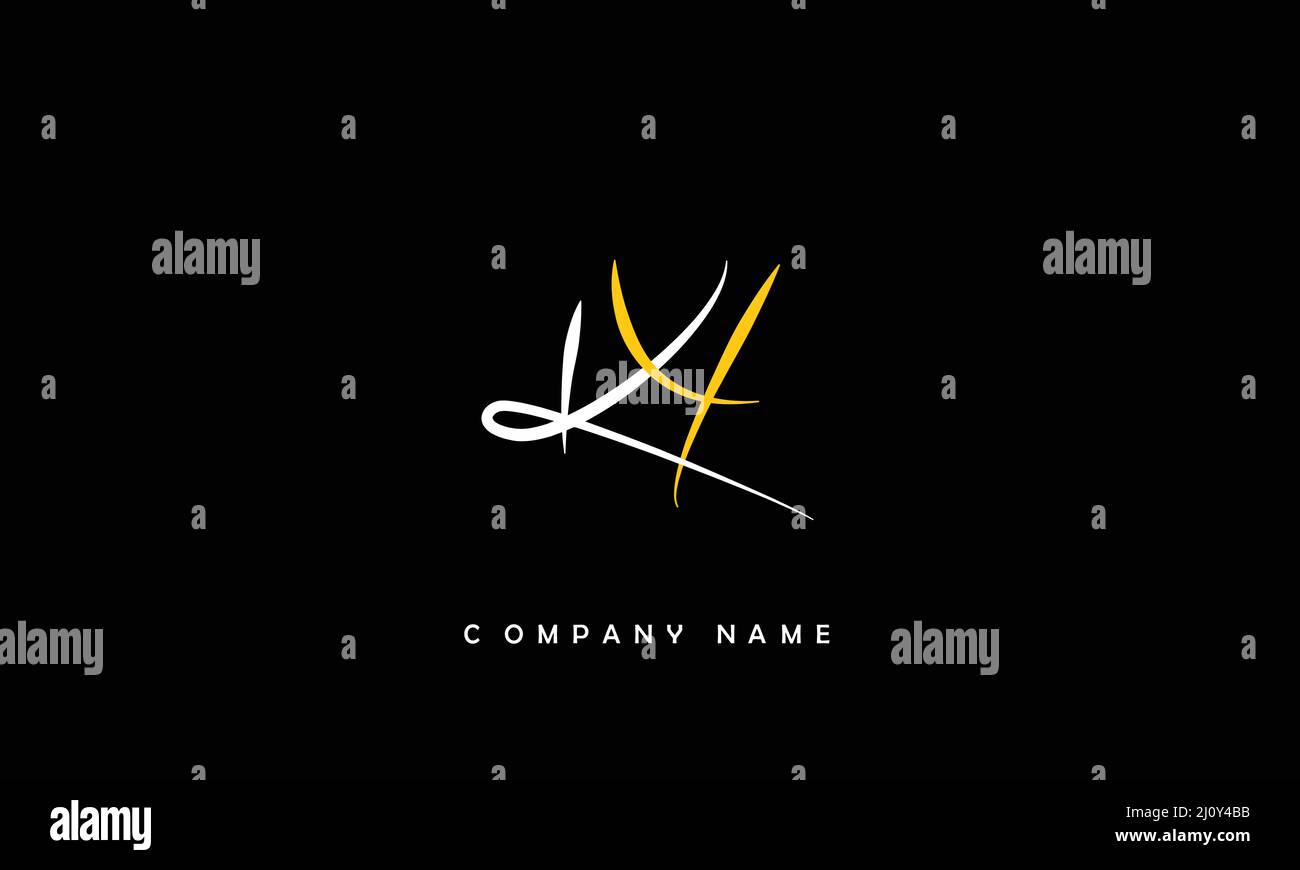 Lettres de lettres YK ou ky logo monogramme Illustration de Vecteur