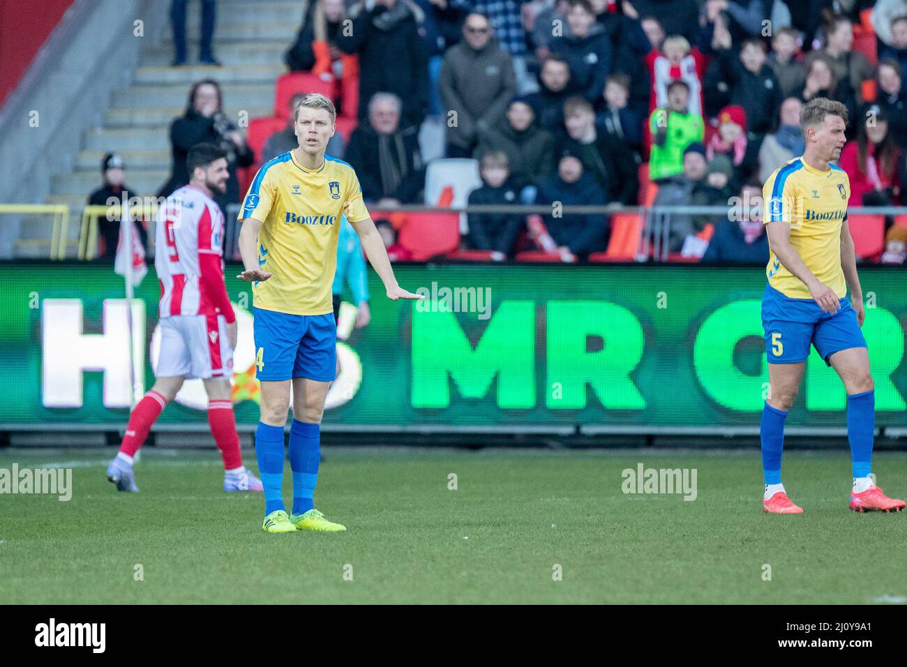 Aalborg, Danemark. 20th mars 2022. Sigurd Rosted (4) de Broendby SI vu pendant le match Superliga de 3F entre Aalborg Boldklub et Broendby IF au parc Aalborg Portland à Aalborg. (Crédit photo : Gonzales photo/Alamy Live News Banque D'Images