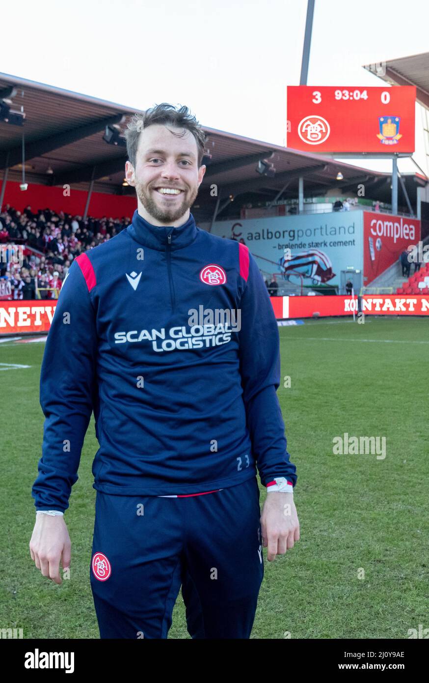 Aalborg, Danemark. 20th mars 2022. Louka Prip d'AAB vu après le match Superliga de 3F entre Aalborg Boldklub et Broendby IF au parc Aalborg Portland à Aalborg. (Crédit photo : Gonzales photo/Alamy Live News Banque D'Images