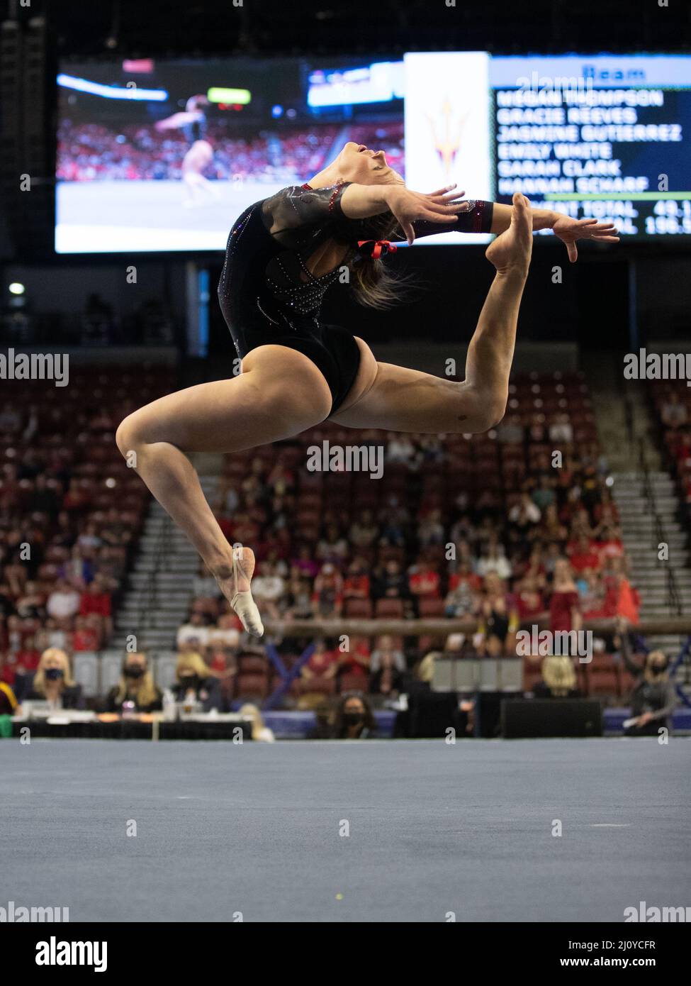 19 mars 2022 : le gymnaste de l'Université de l'Utah Maile O'Keefe participe aux championnats de gymnastique féminine PAC-12 de 2022. Melissa J. Perenson/CSM Banque D'Images