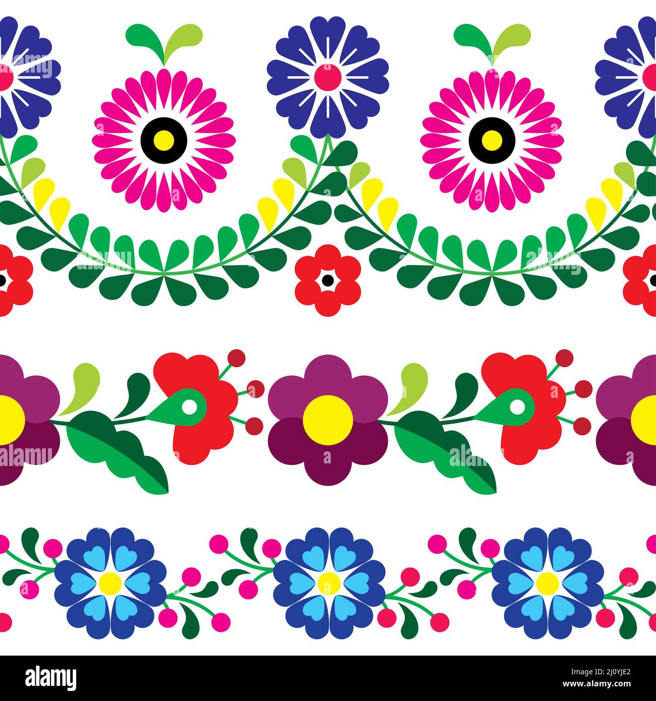 Motif mexicain à fleurs vectorielles sans couture, motif fleuri en tissu ou  imprimé en tissu inspiré de l'artisanat traditionnel de broderie du Mexique  Image Vectorielle Stock - Alamy
