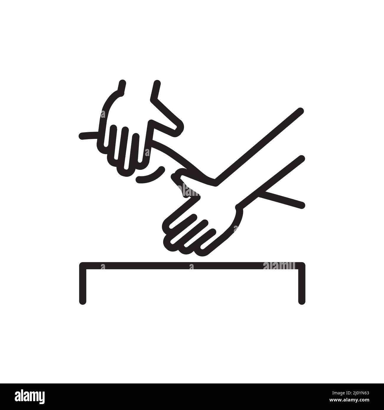 Icône de couleur de la ligne de massage anticellulite. Physiothérapie, acupuncture. Illustration de Vecteur