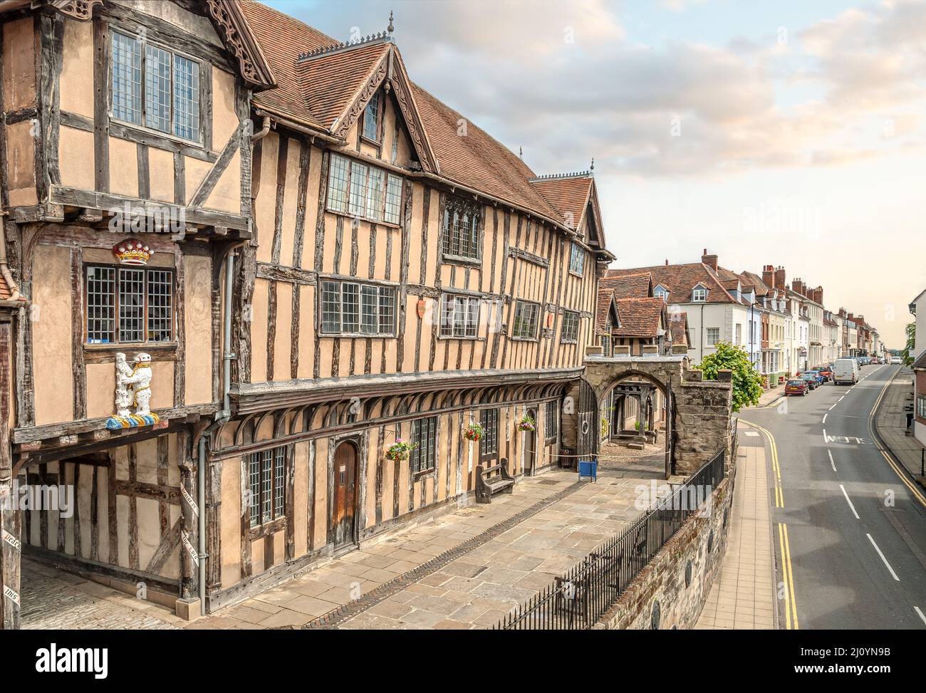 Hôpital Lord Leycester à Warwick ville médiévale de Warwickshire, en Angleterre Banque D'Images