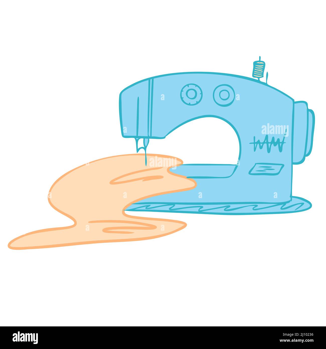 Machine à coudre. Outil de création de mode. Illustration vectorielle Illustration de Vecteur