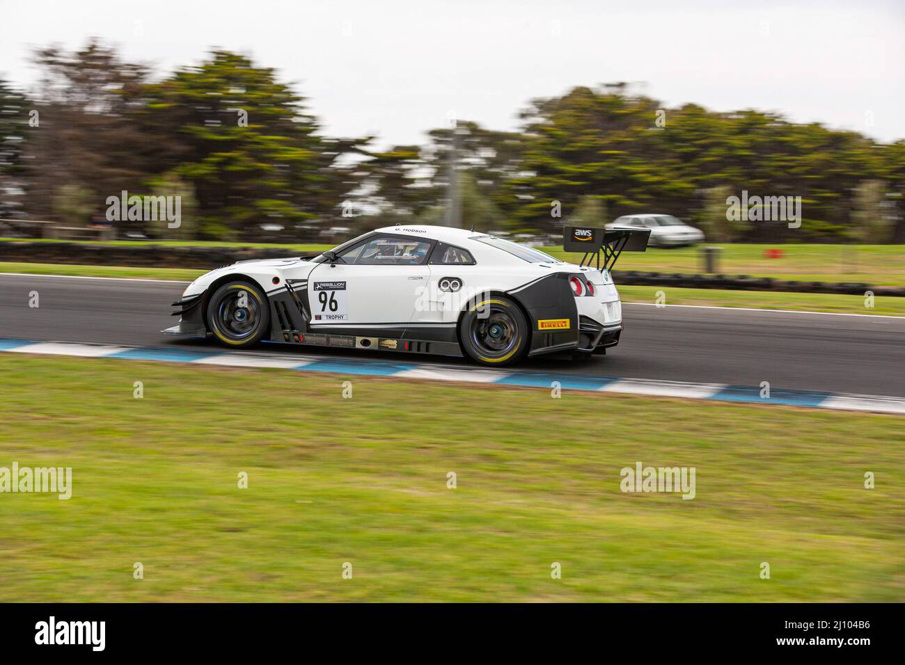 Brett Hobson (#96 Hobson Motorsport Nissan Nismo GT3) lors de la course 2 du Fanatec GT World Challenge Australia au circuit du Grand Prix de Phillip Island. (Photo de George Hitchens / SOPA Images / Sipa USA) Banque D'Images