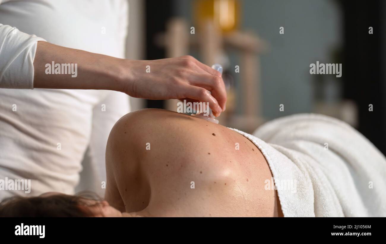 Massage, soin de relaxation Banque D'Images