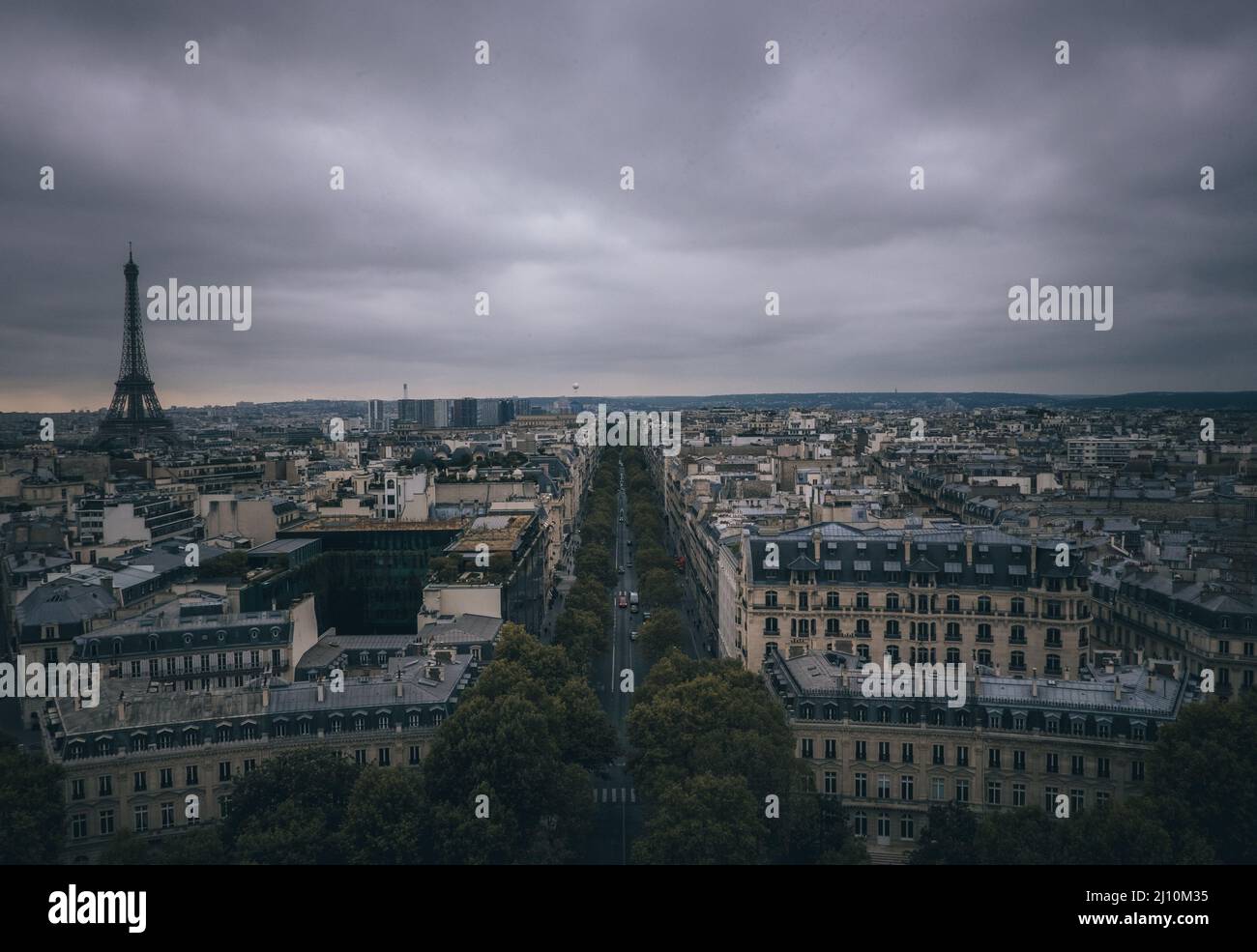 La ville de Paris (prise de l'arc de triomphe) Banque D'Images