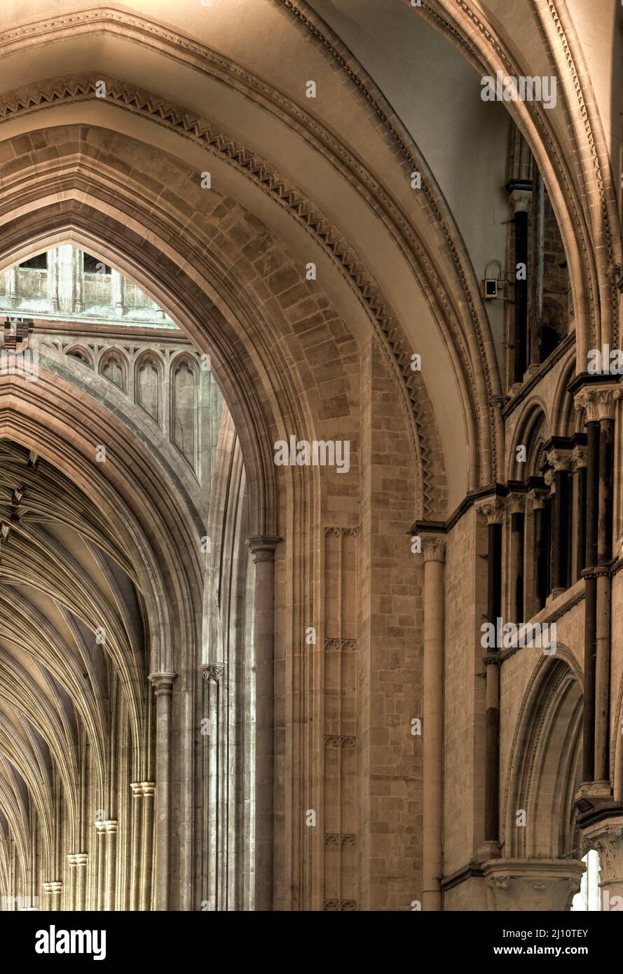 Canterbury, Kathedrale, Blick nach Westen Banque D'Images