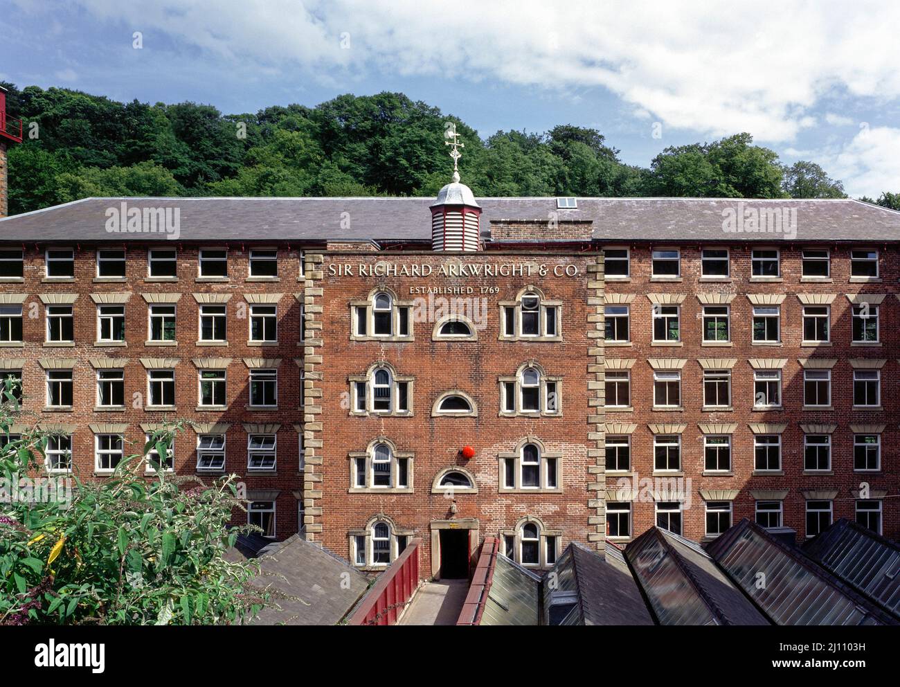Cromford, Fabrik, Sir Richard Arkwright & Co, créé en 1769 Banque D'Images