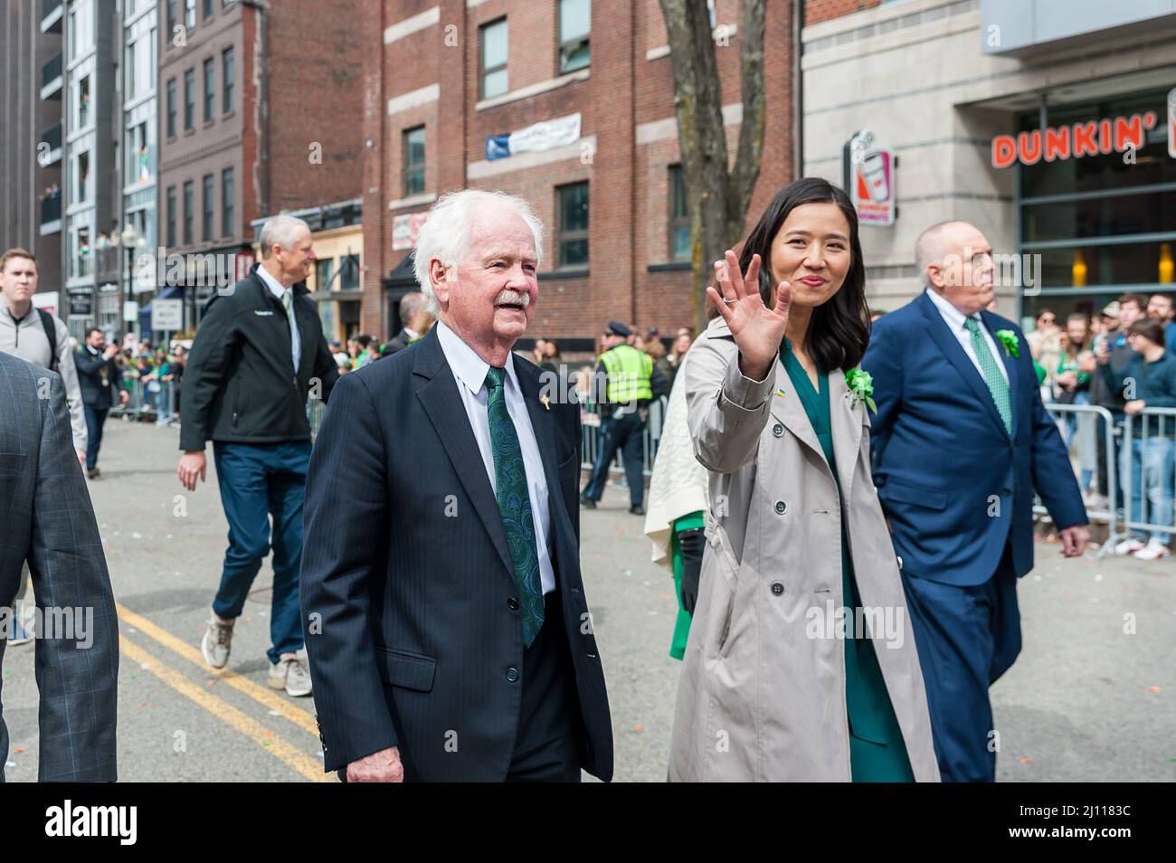 Le 20 mars 2022, South Boston St. Patrick's Day Parade, produit par le South Boston Allied War Veterans Council Banque D'Images