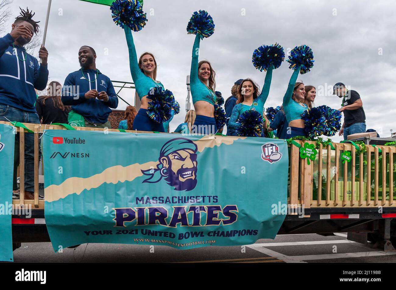 Le 20 mars 2022, South Boston St. Patrick's Day Parade, produit par le South Boston Allied War Veterans Council Banque D'Images