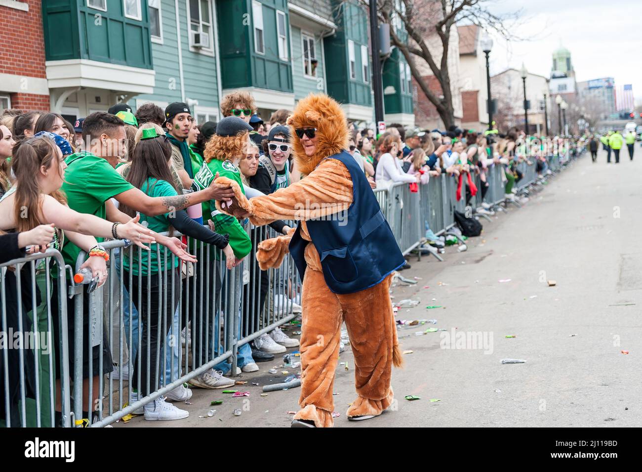 Le 20 mars 2022, South Boston St. Patrick's Day Parade, produit par le South Boston Allied War Veterans Council Banque D'Images