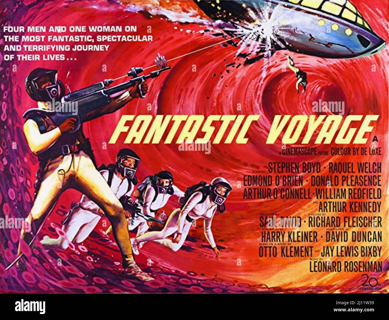 VOYAGE FANTASTIQUE 1966 20th Century Fox film avec Raquel Welch et Stephen Boyd Banque D'Images