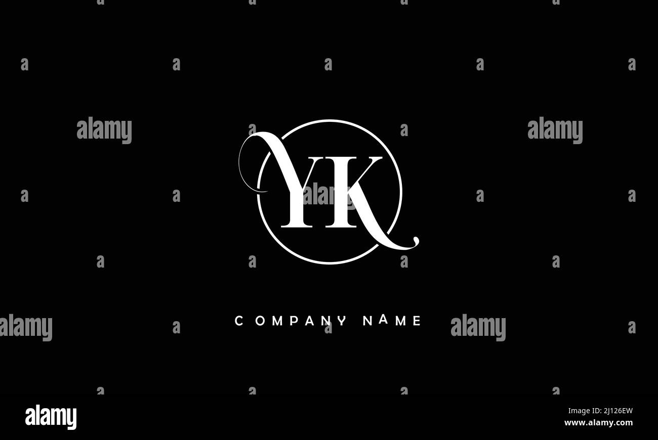 Lettres de lettres YK ou ky logo monogramme Illustration de Vecteur