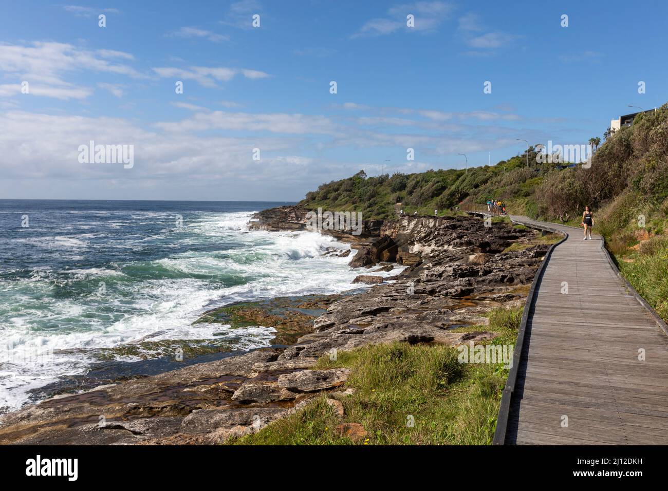 La promenade côtière de Dee Why to Freshwater inclut cette étendue juste au sud de la plage de Curl Curl, Sydney, NSW, Australie Banque D'Images