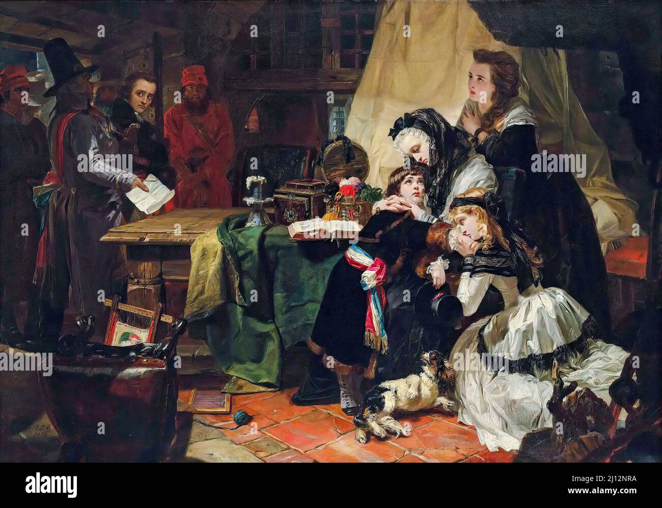 Le dernier Parting de Marie-Antoinette et de son fils, peinture à l'huile sur toile d'Edward Matthew Ward, 1856 Banque D'Images