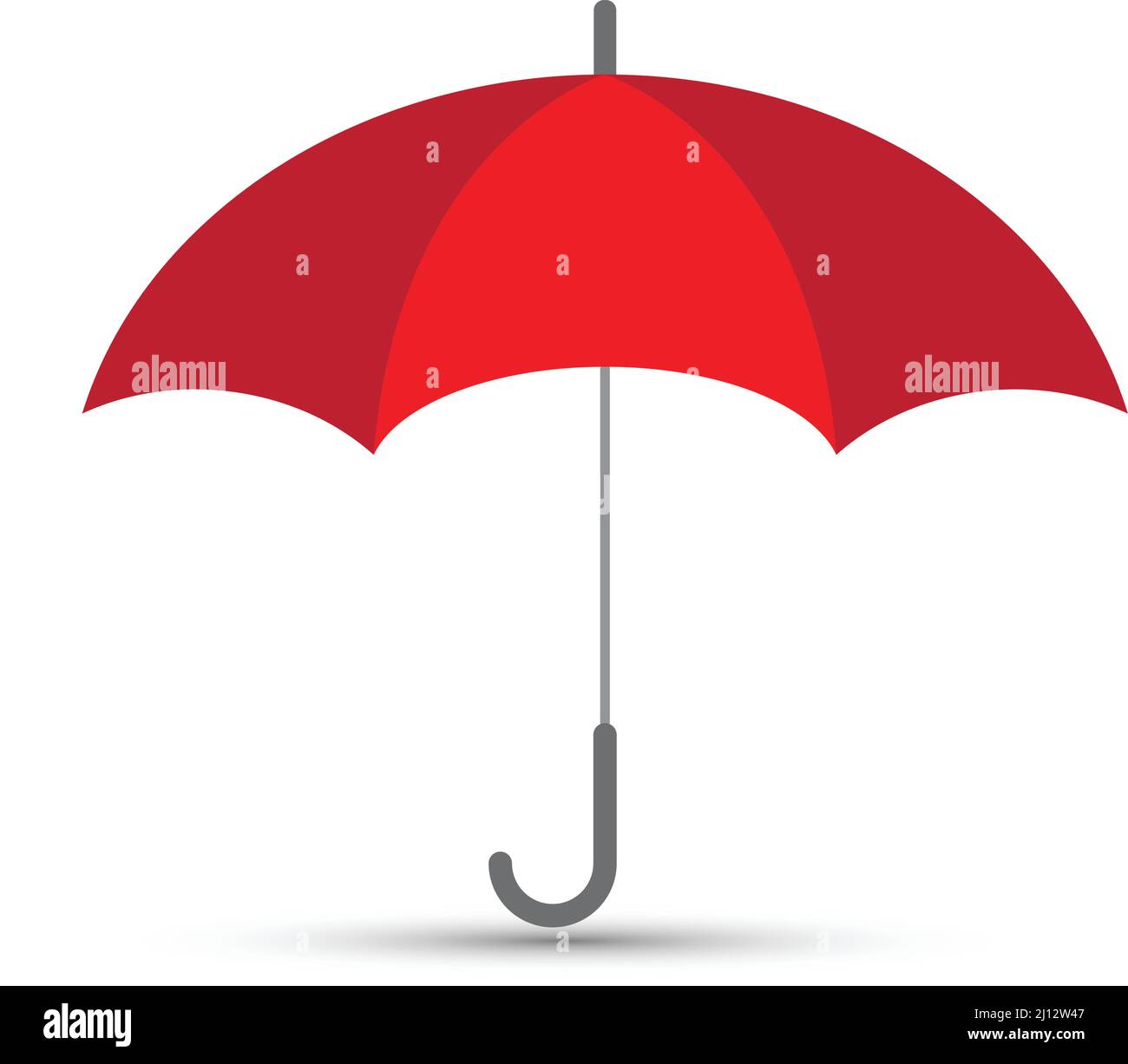 Parapluie rouge ouvert vectro sur fond blanc Illustration de Vecteur