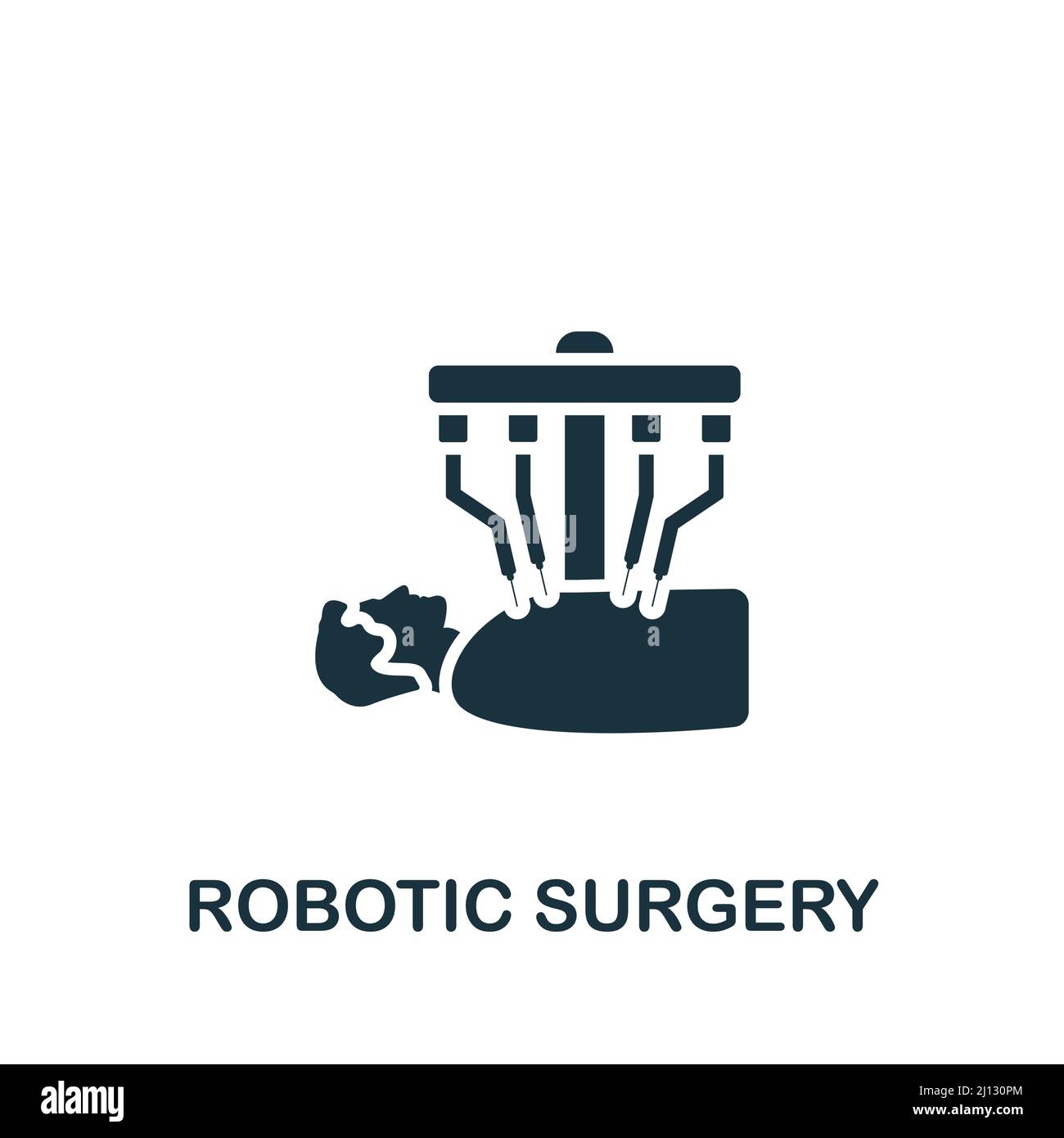 Icône chirurgie robotique. Icône monochrome simple pour les modèles, la conception Web et les infographies Illustration de Vecteur