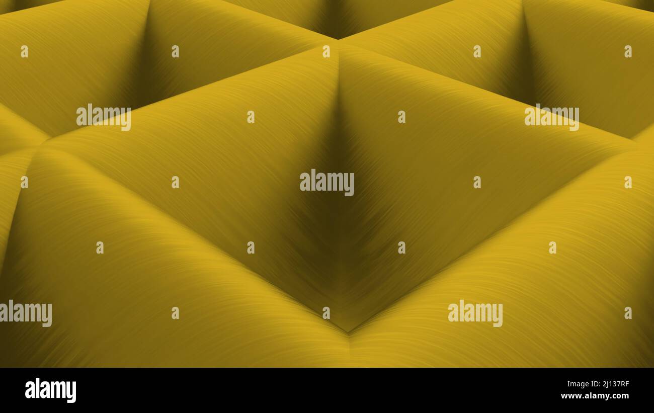 Fond jaune texture gaufres haute définition illustration 3D rendu Banque D'Images