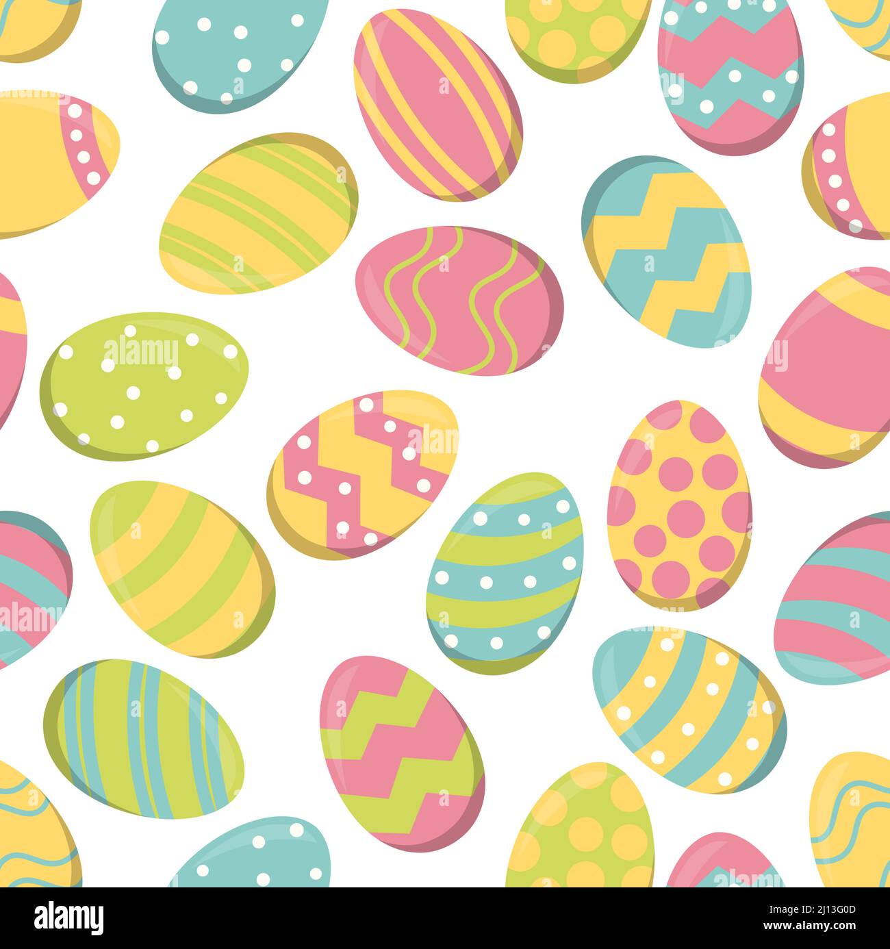 illustration vectorielle eps d'un fond sans couture d'œufs de pâques peints avec un motif de couleur différente Illustration de Vecteur