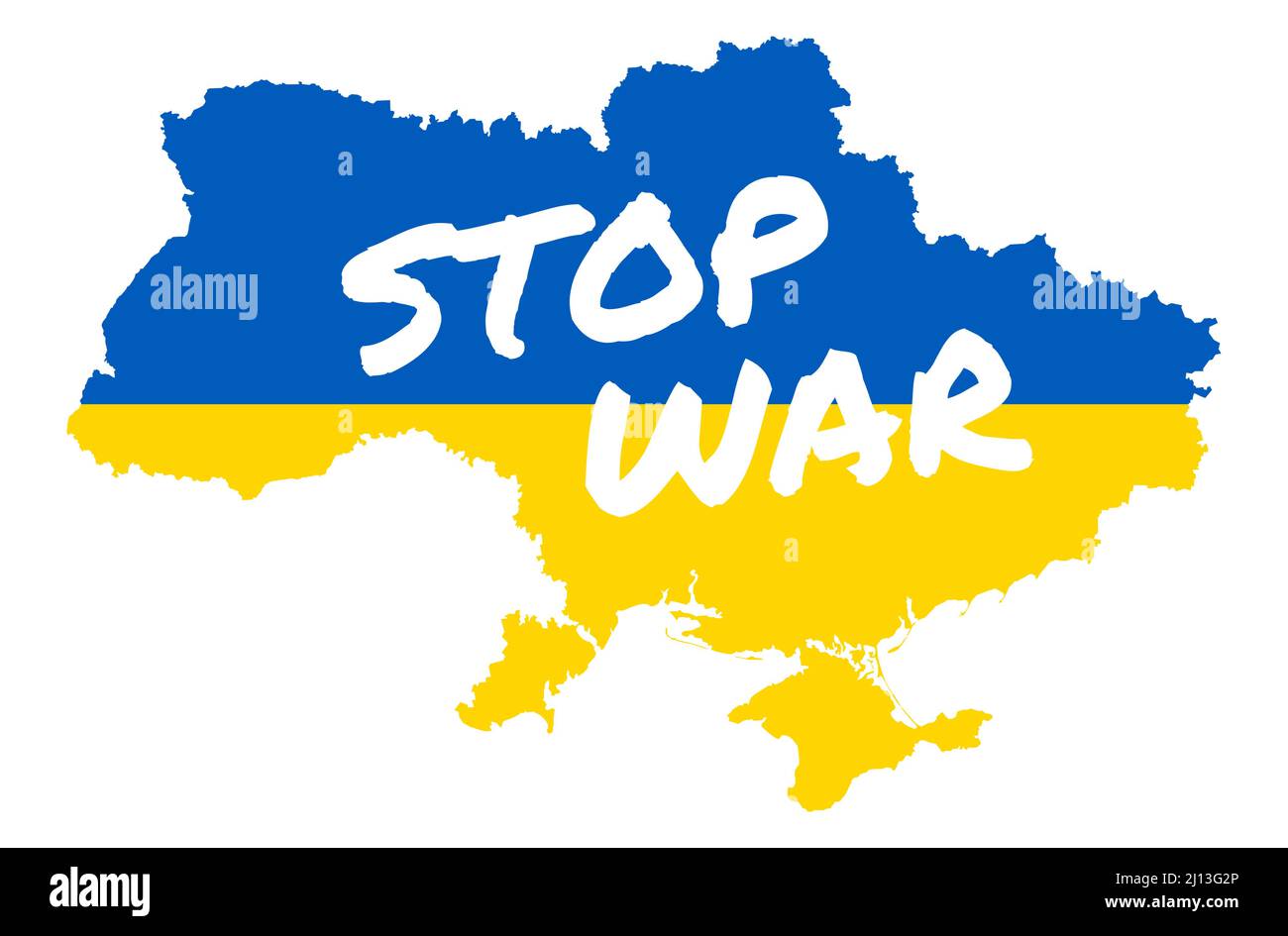 illustration vectorielle eps avec silhouette de pays ukraine avec couleurs de pays et texte blanc STOP WAR for Conflict with russia 2022 Illustration de Vecteur