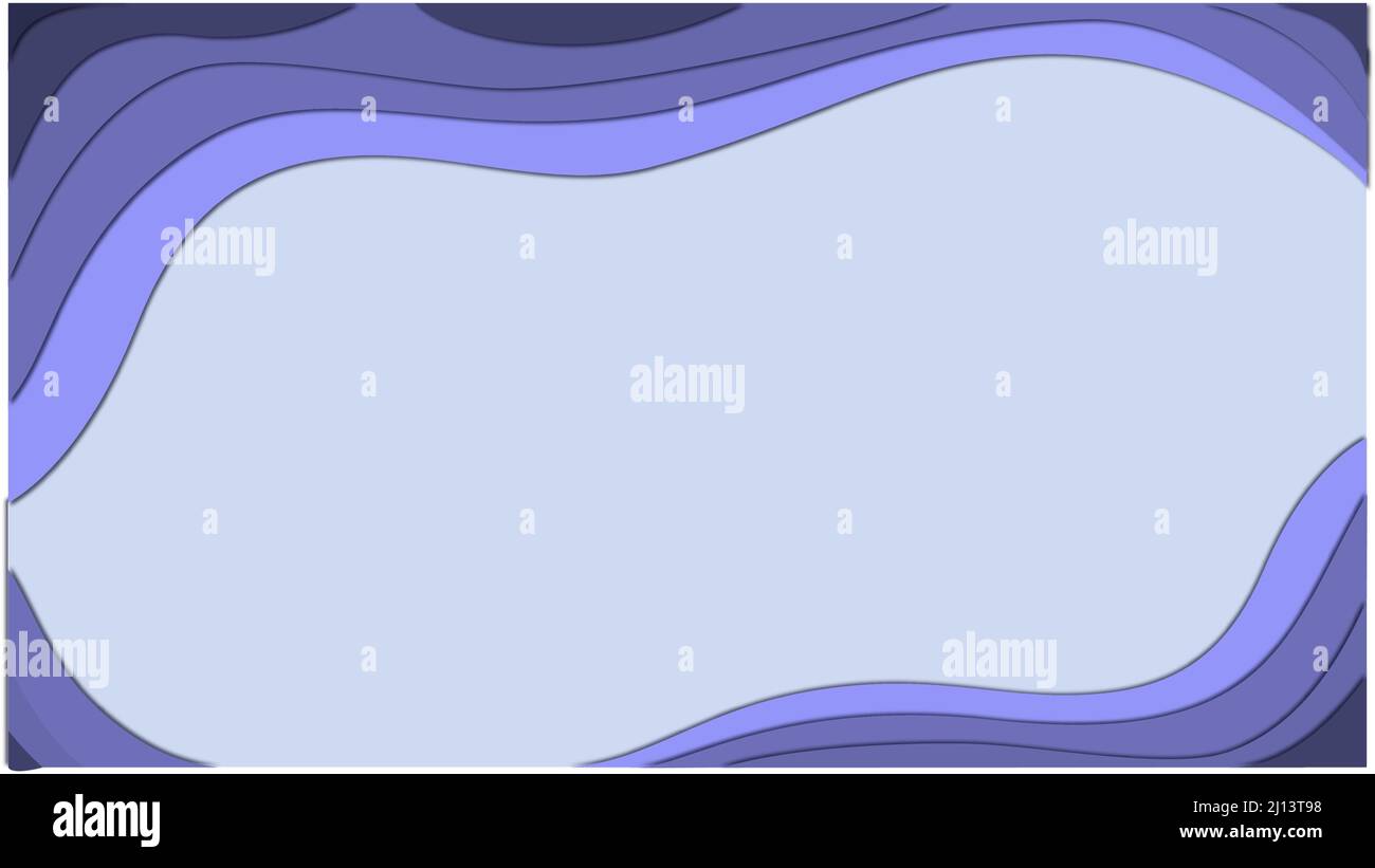 Bannière HD horizontale avec 3D formes de fond abstrait et de papier découpé dans des tons pastel violets. Mise en page de conception vectorielle pour présentations, prospectus, p Illustration de Vecteur