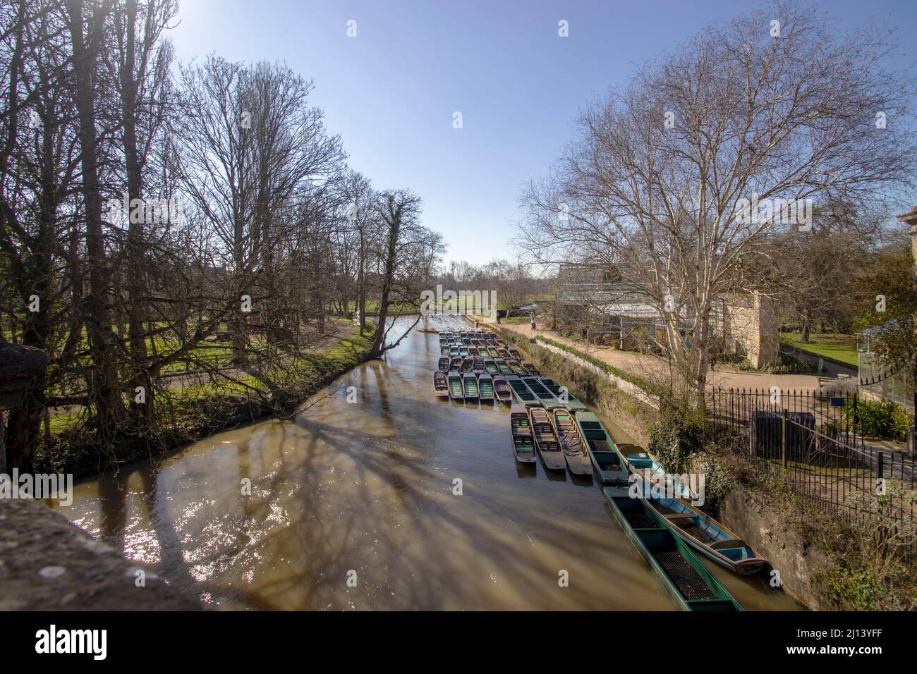 La rivière Cherwell à Oxford, Royaume-Uni Banque D'Images