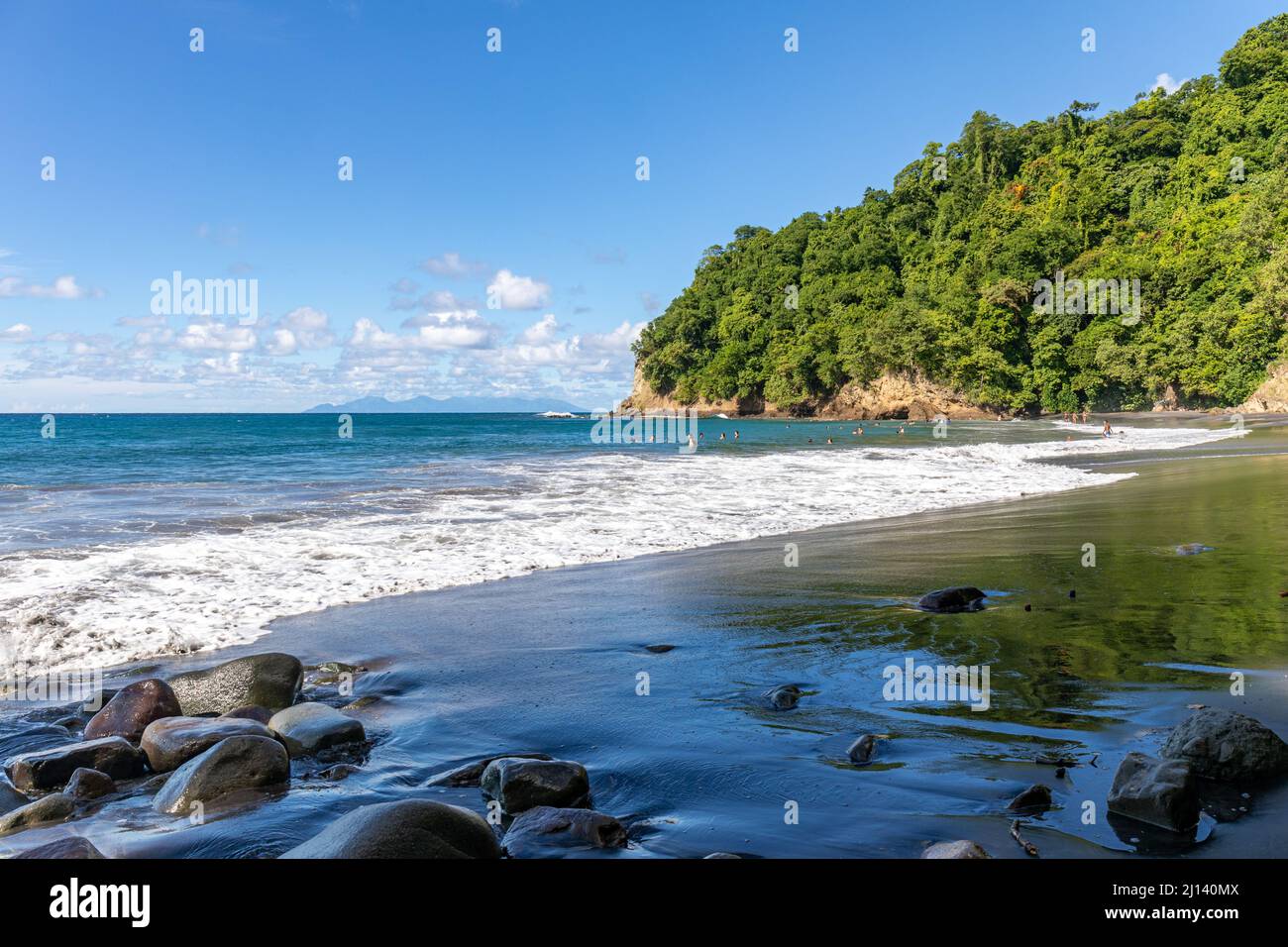Plage de l'Anse Couleuvre - le Precheur, Martinique Antilles Françaises Banque D'Images