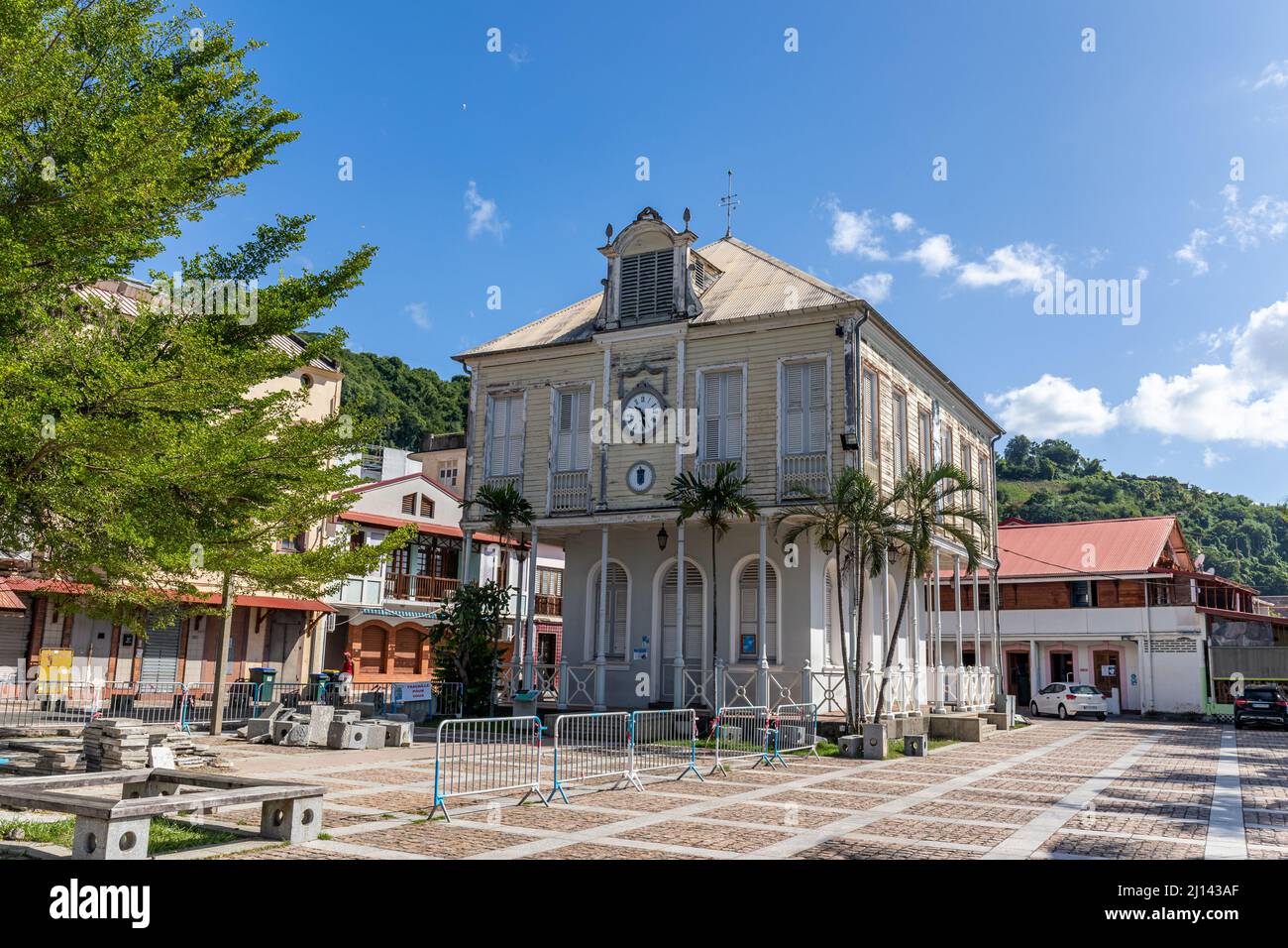 Chambre de commerce (Maison de la Bourse) de Saint-Pierre, Martinique, Antilles Françaises Banque D'Images