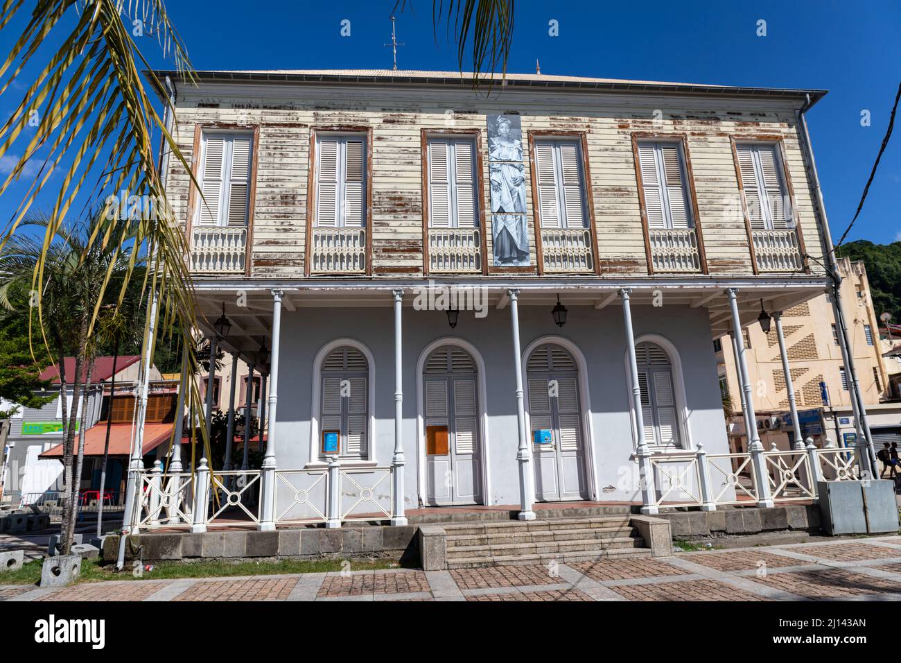 Chambre de commerce (Maison de la Bourse) de Saint-Pierre, Martinique, Antilles Françaises Banque D'Images