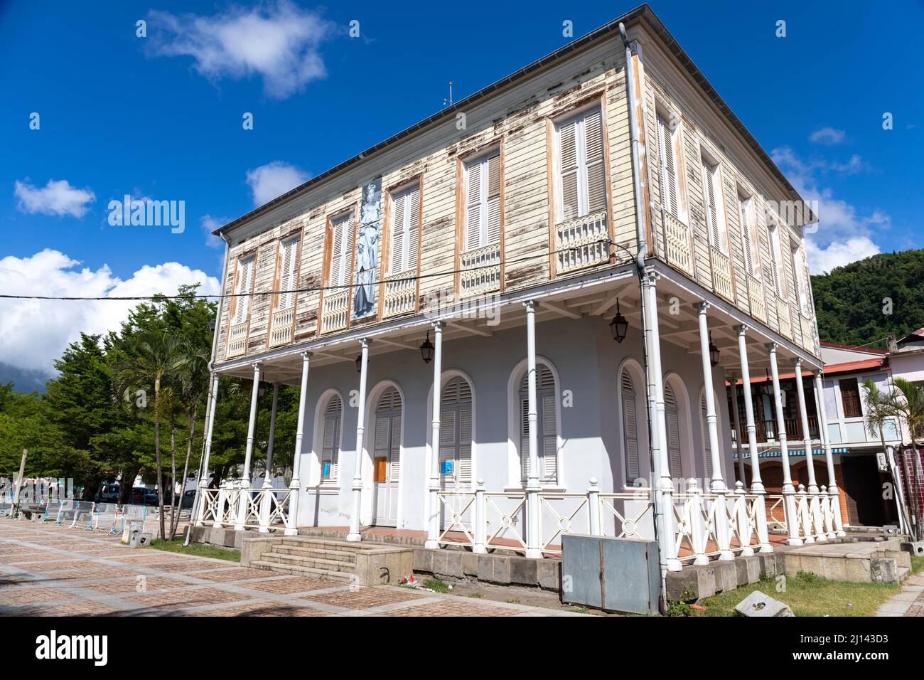 Chambre de commerce (Maison de la Bourse) de Saint-Pierre, Martinique, Antilles Françaises Banque D'Images