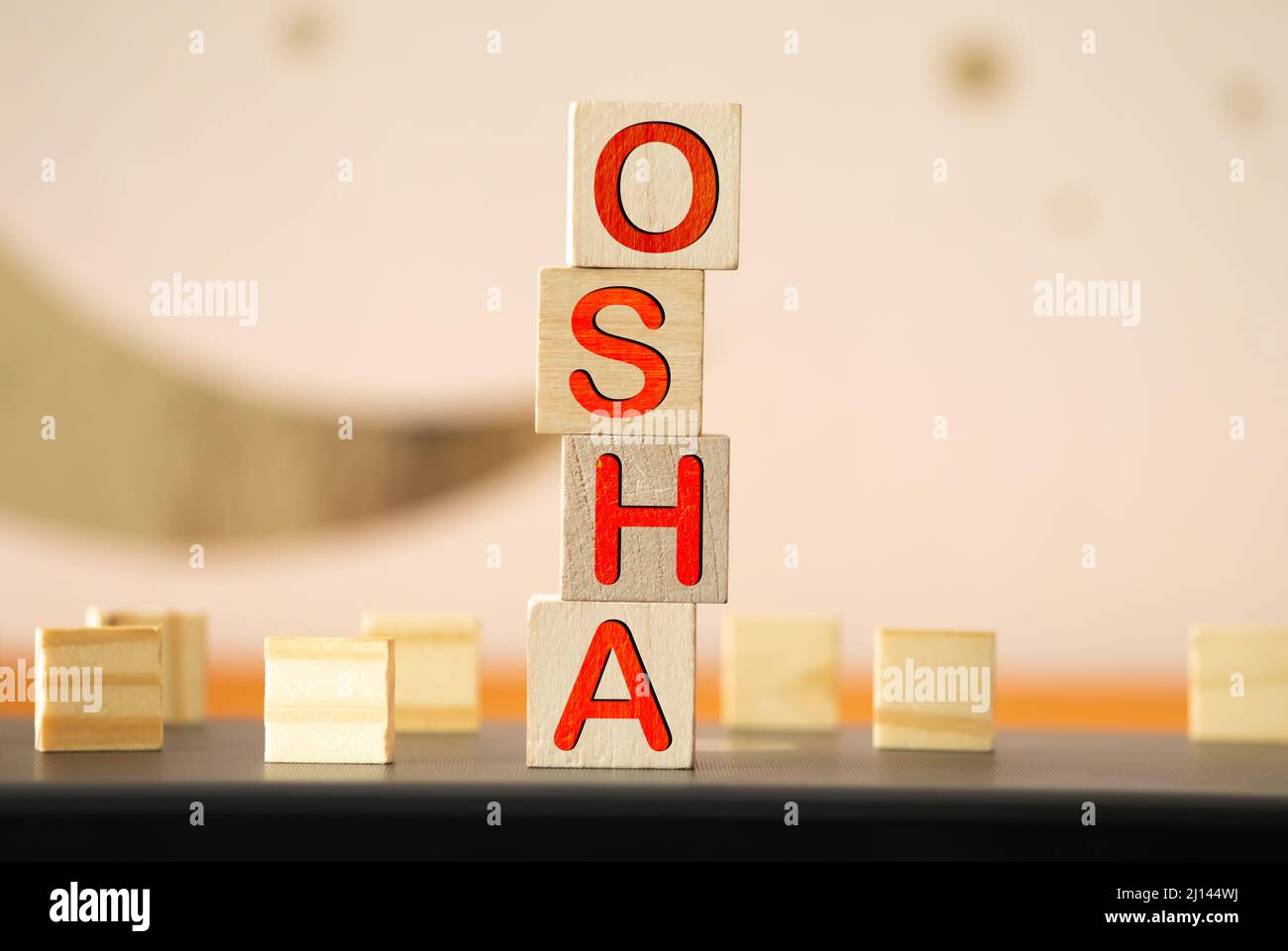 OSHA - concept de mot Administration de la sécurité et de la santé au travail. Banque D'Images
