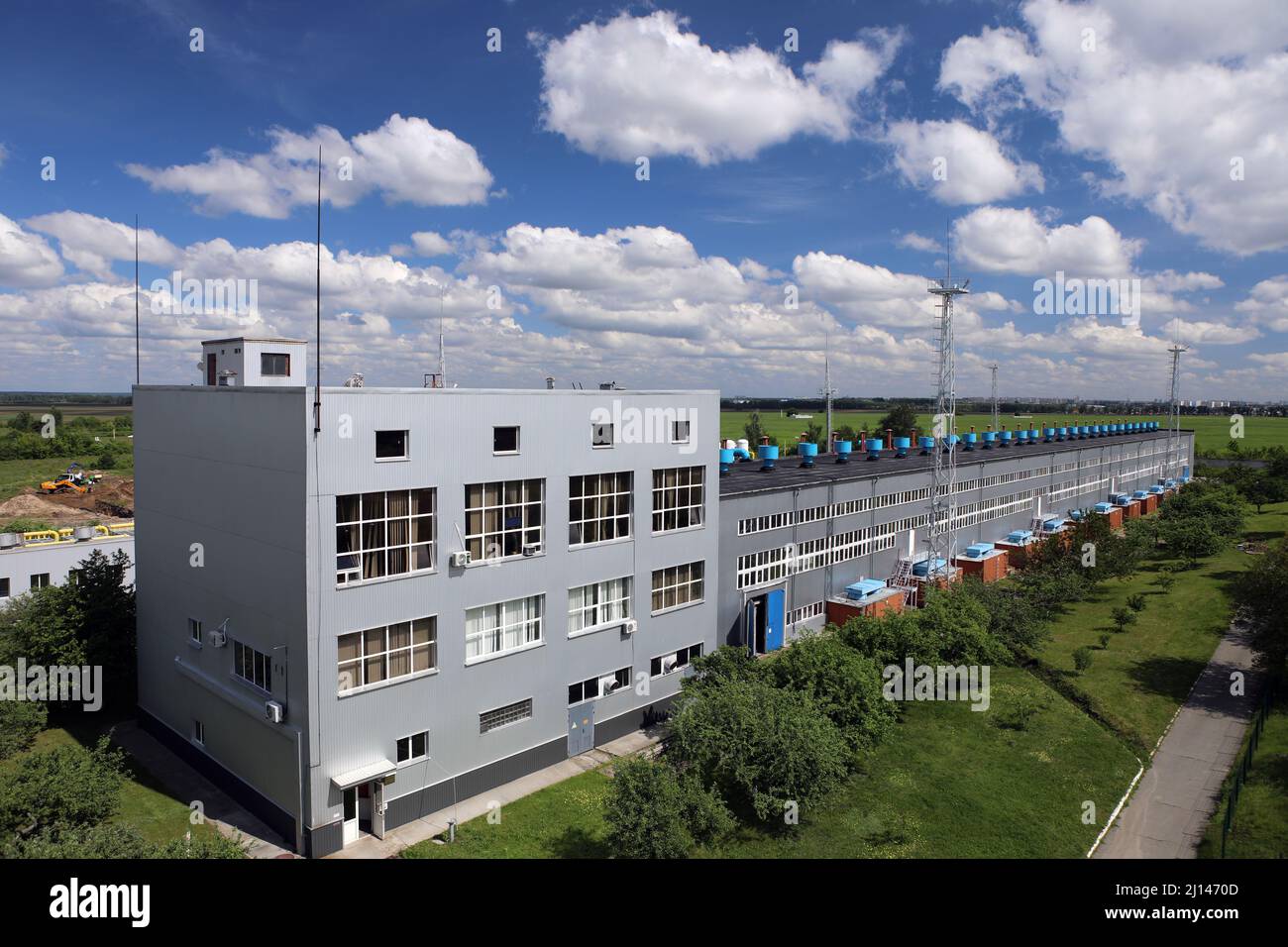 Système de transport de gaz. Station de pompage pour gaz. Station de remplissage et réservoirs de gaz. Le transport dans le monde entier. Secteur du pétrole et du gaz. turbin Banque D'Images