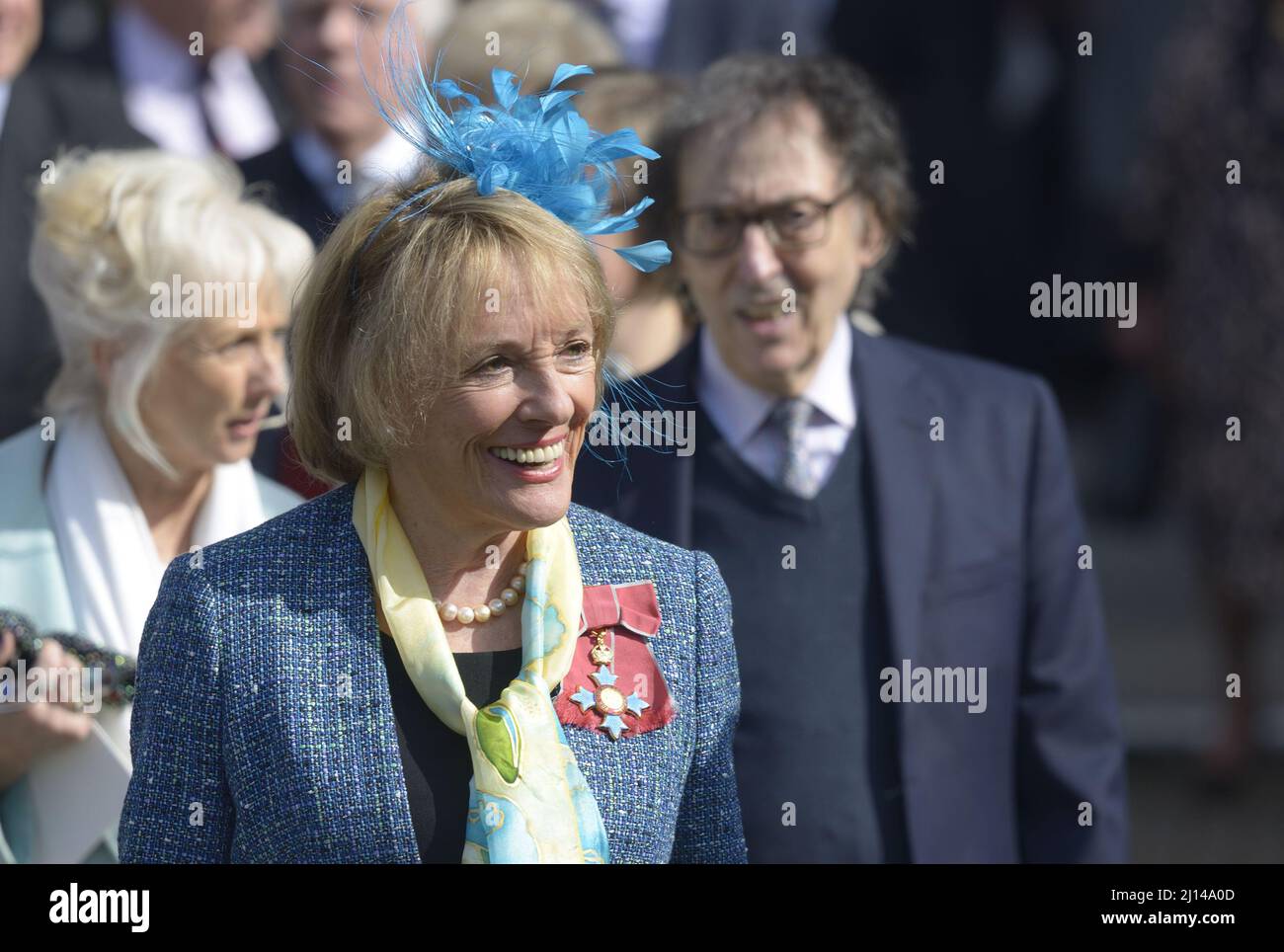 Dame Esther Rantzen - journaliste et présentatrice à la télévision - au service commémoratif de Dame Vera Lynn à l'abbaye de Westminster, le 21st mars 2022 Banque D'Images