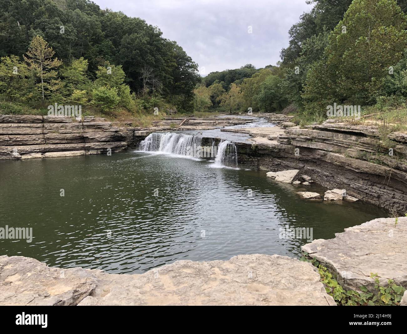 Vue panoramique sur les chutes de Lower Cataract dans l'Indiana Banque D'Images