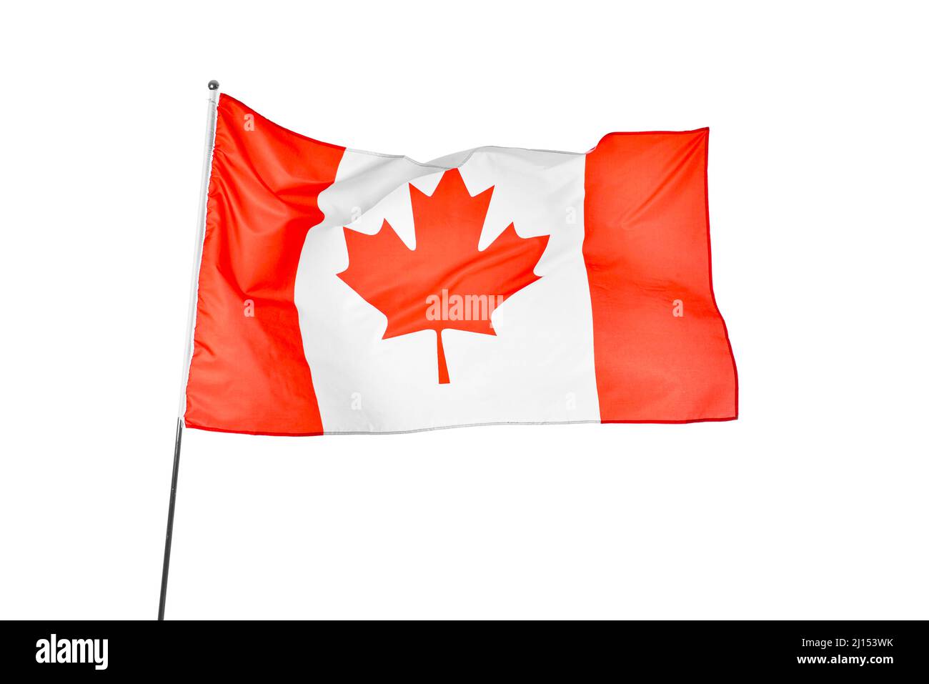 Drapeau du Canada sur fond blanc Banque D'Images