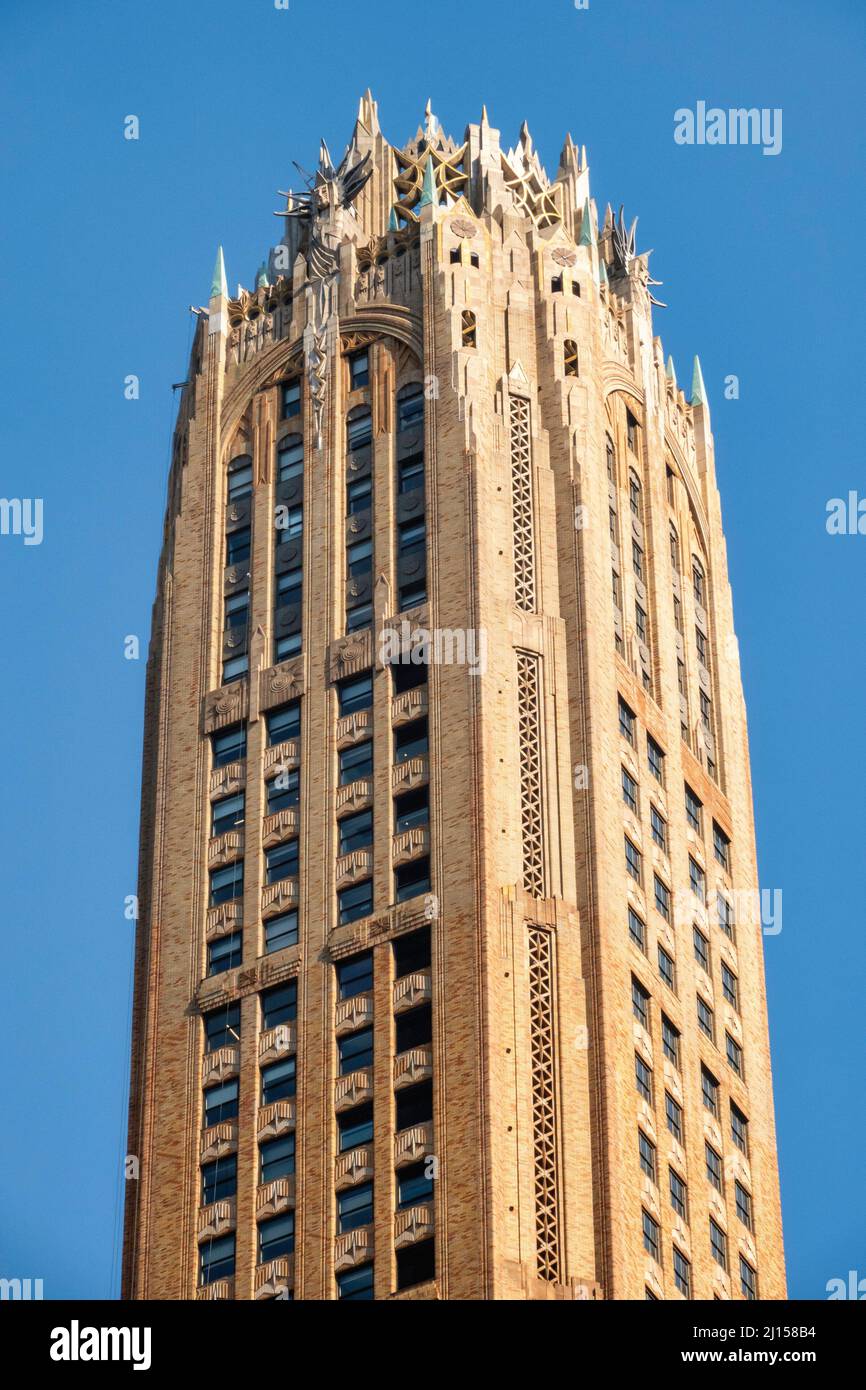 Lightning Spires TOP The GE Building, NYC, USA 2022 Banque D'Images