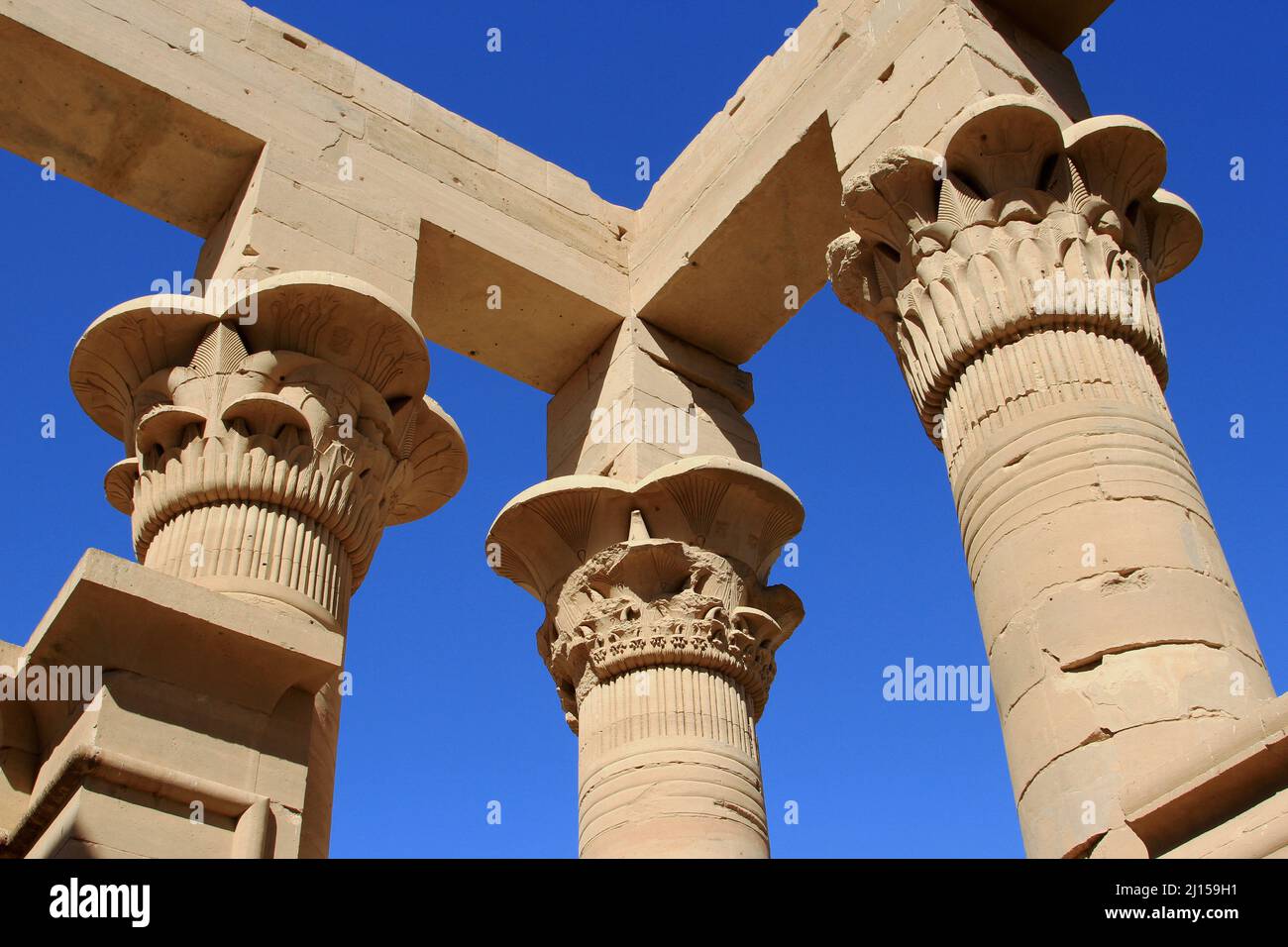 Temple de Philae, Lac Nasser, près d'Assouan, Égypte Banque D'Images