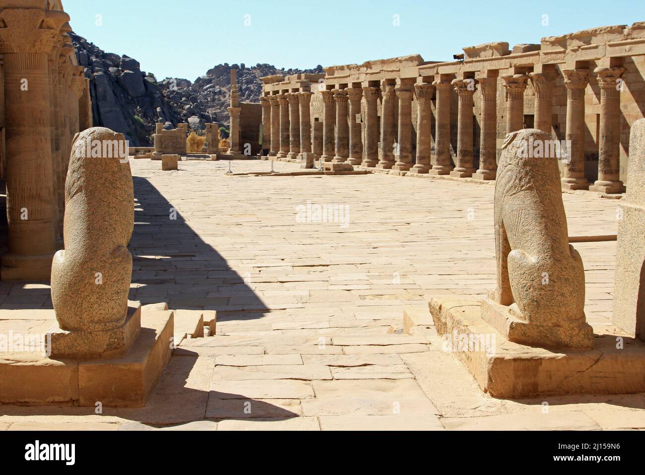 Temple de Philae, Lac Nasser, près d'Assouan, Égypte Banque D'Images