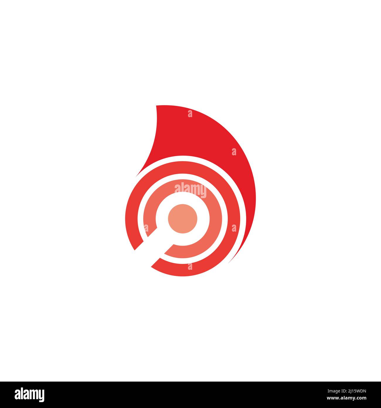 s'adapte au vecteur du logo de symbole géométrique de flamme à dégradé plus léger Illustration de Vecteur