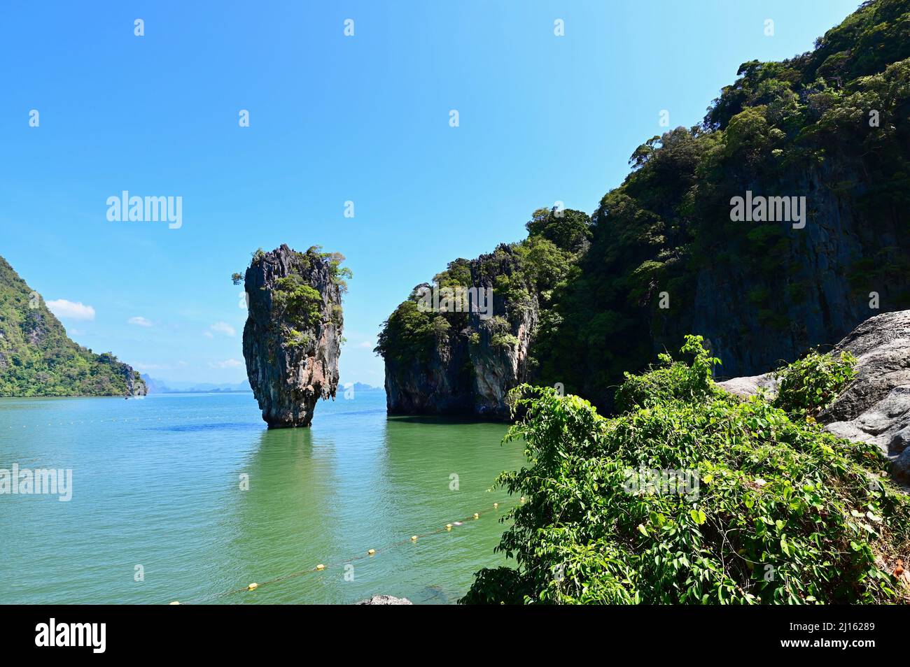 Belle vue de Ko Tapu ou de James Bond Island Banque D'Images