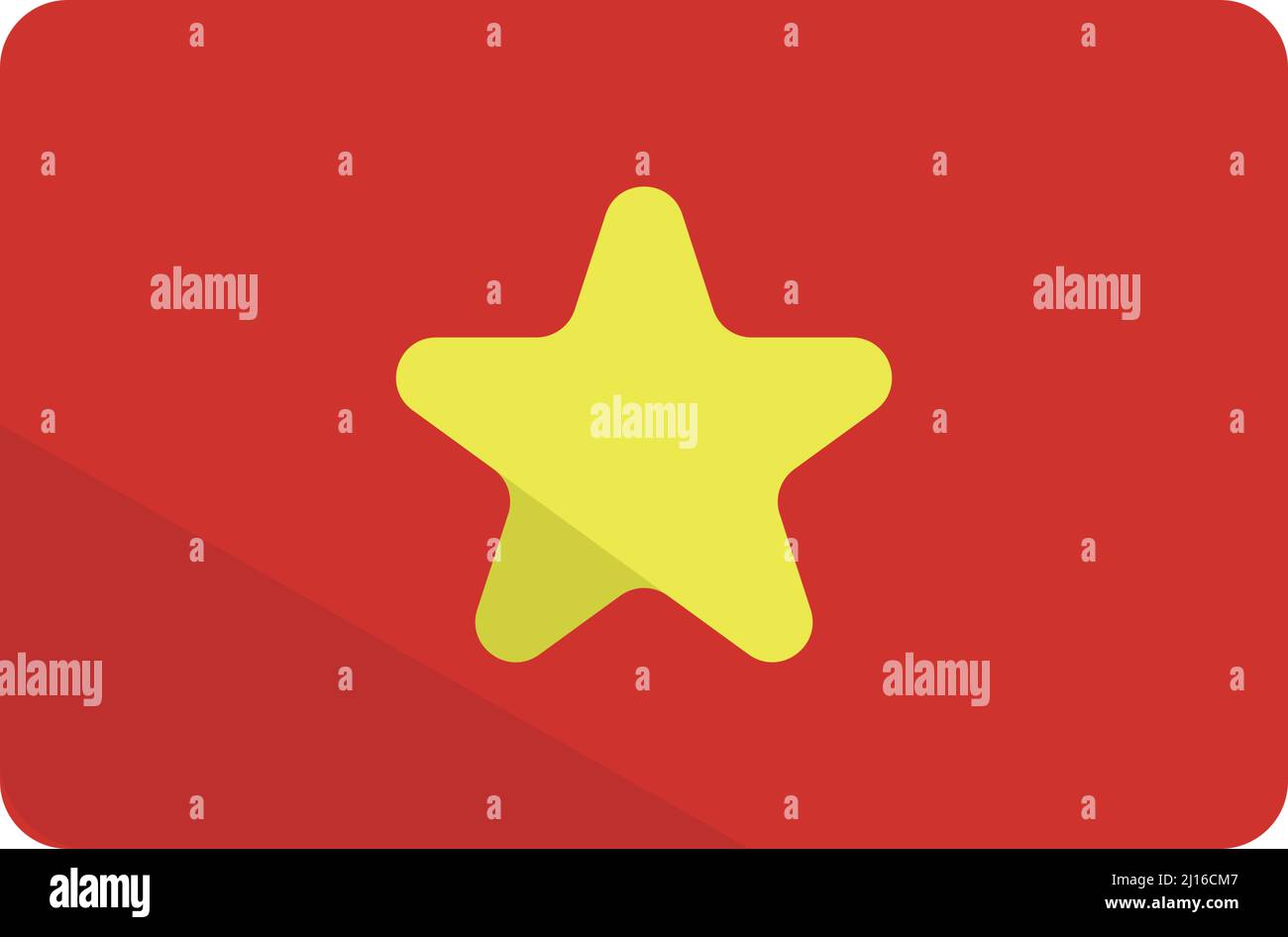 Drapeau du Vietnam. Un pays en Asie du Sud-est. Vecteur modifiable. Illustration de Vecteur