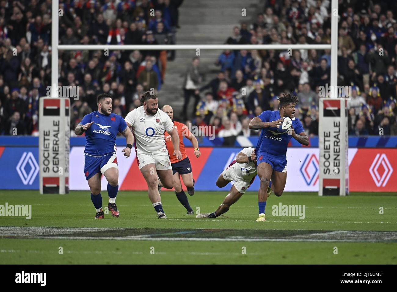 Julien Mattia / le Pictorium - France - Angleterre rugby - 19/3/2022 - France / Ile-de-France (region) / Paris - match entre le XV français et fr Banque D'Images