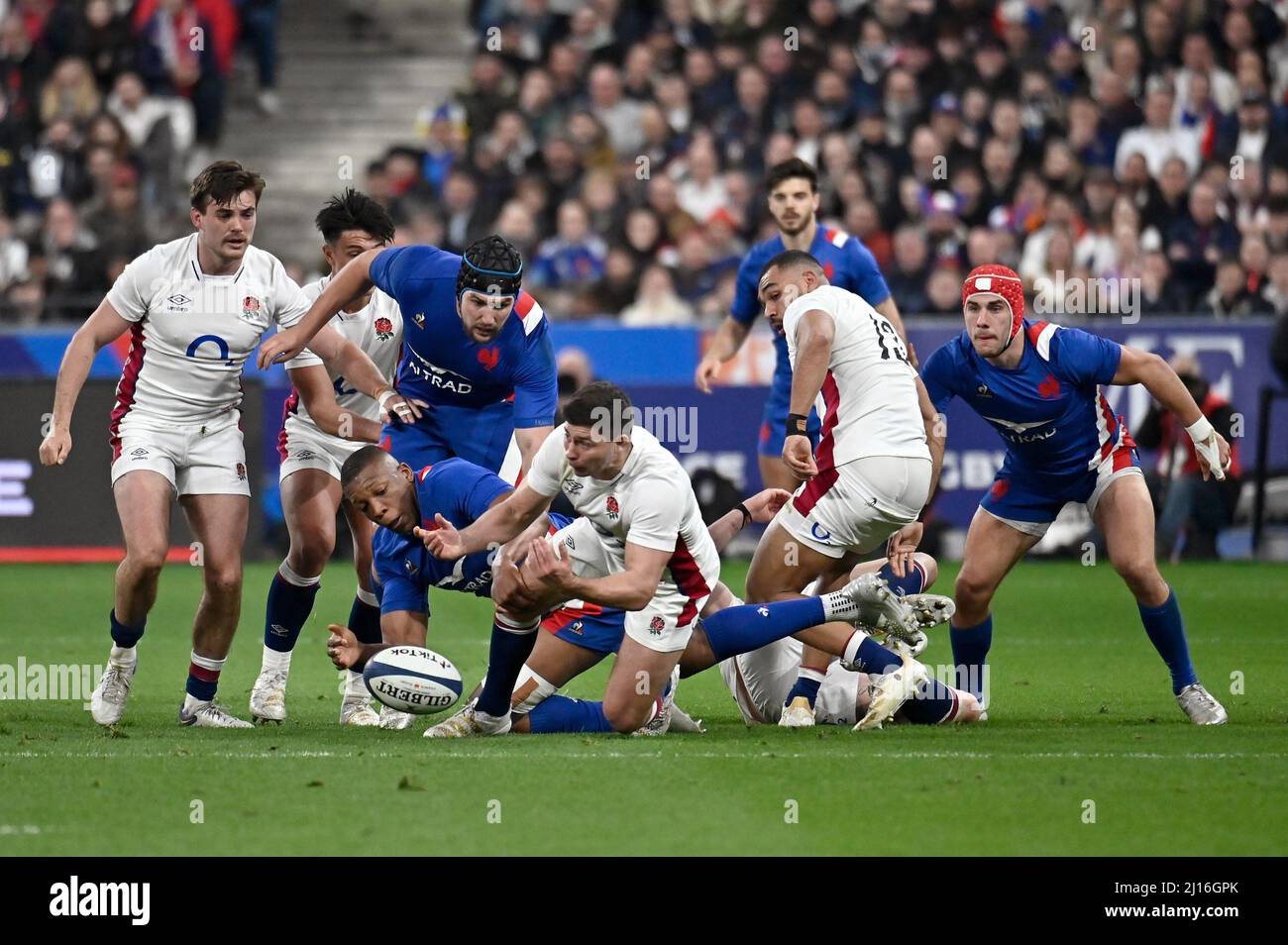 Julien Mattia / le Pictorium - France - Angleterre rugby - 20/3/2022 - France / Ile-de-France (région) / Paris - victoire du XV de France contre Banque D'Images