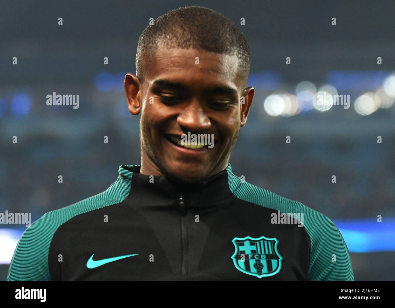 MANCHESTER, ANGLETERRE - 1 NOVEMBRE 2016 : Marlon de Barcelone photographié avant le match du groupe C de la Ligue des champions de l'UEFA entre Manchester City et le FC Barcelone au stade de la ville de Manchester. Copyright: Cosmin Iftode/Picstaff Banque D'Images