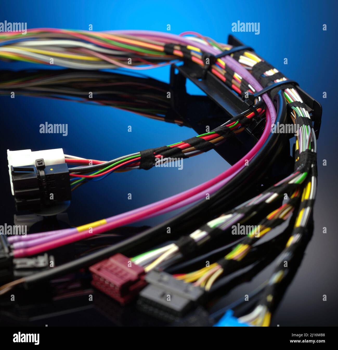 faisceau de câblage complexe pour l'industrie automobile Banque D'Images